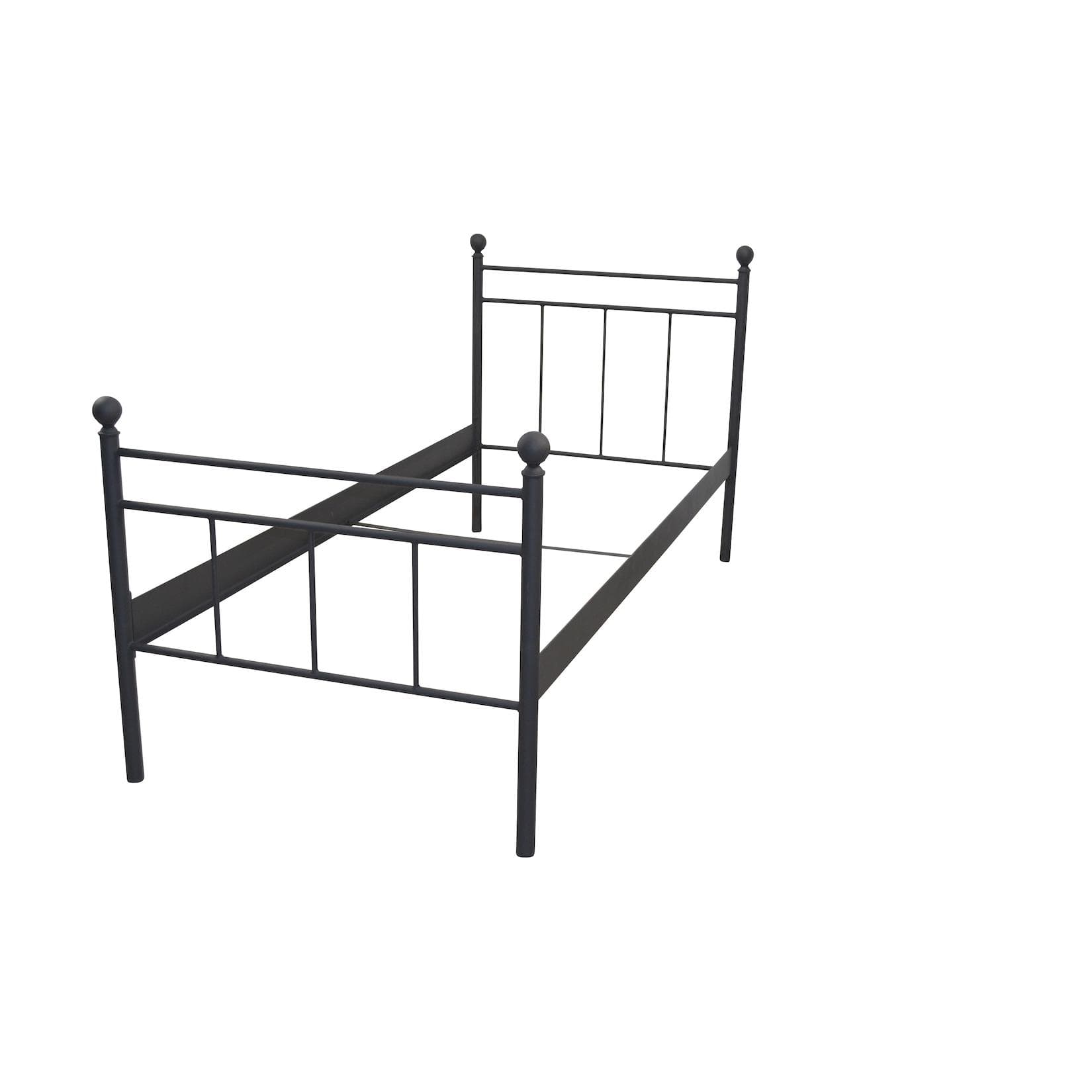 Schwarzes Metallbett - modernes Design in 3 Breiten