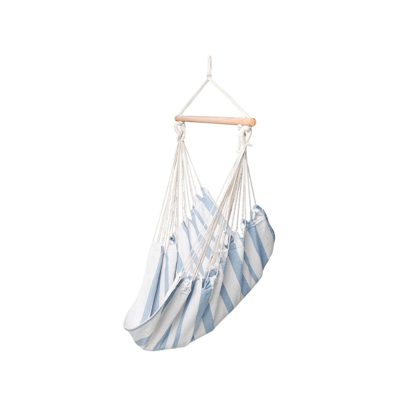 Hängesessel MC4359 Blau-Weiß gestreift