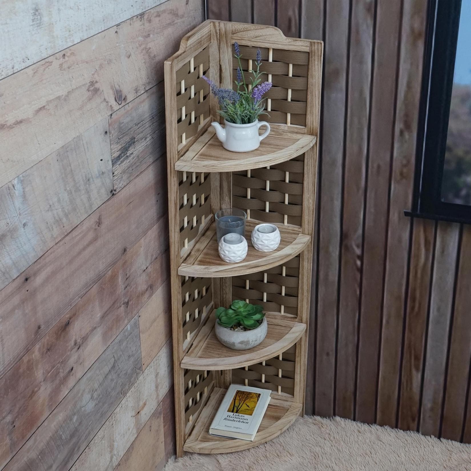 Klappbares Geflechtregal aus Polyethylen