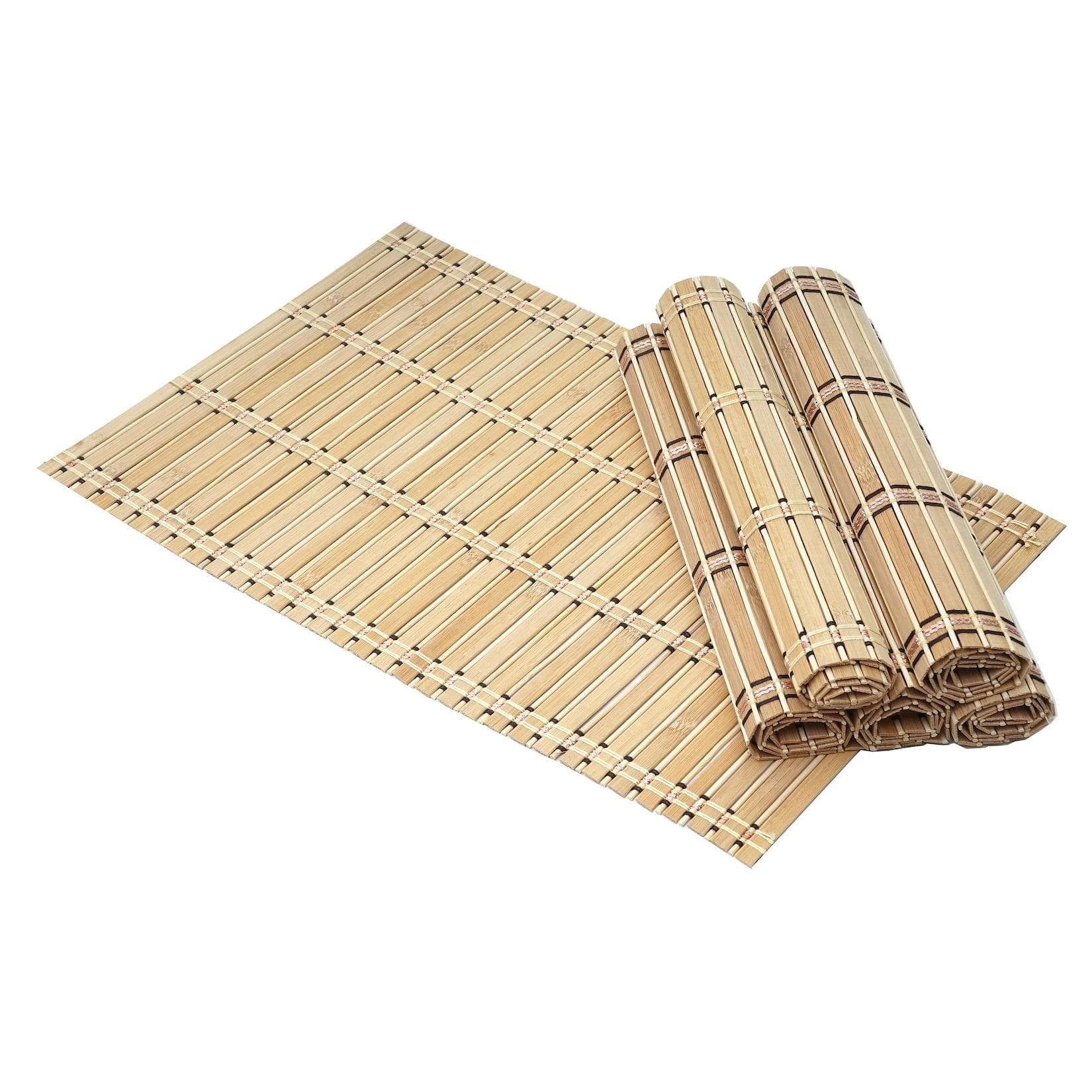 MCW 6-teiliges Bambus-Tischset Hellbraun Platzdeckchen