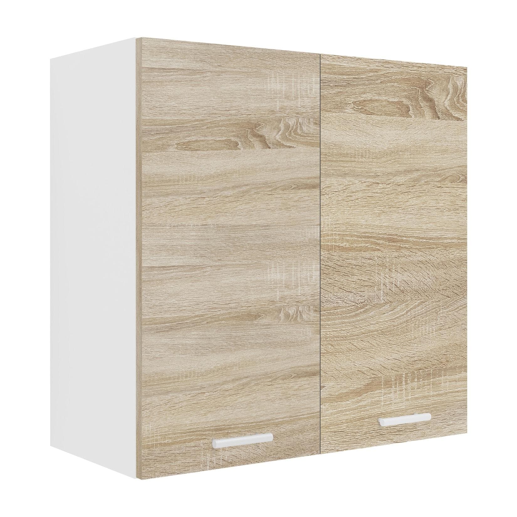 VCM Hängeschrank Esilo Küche Weiß Braun 60cm