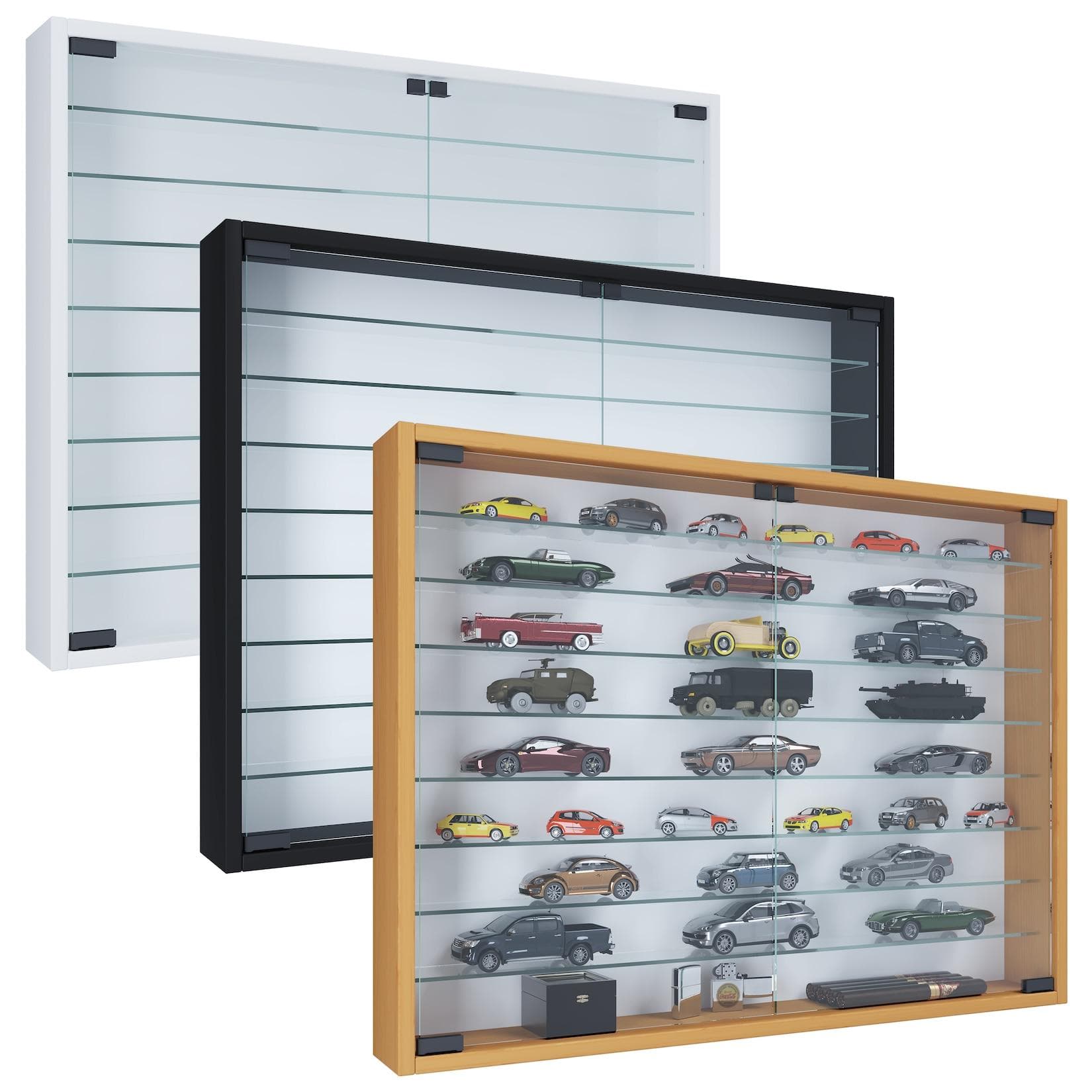 VCM Hängevitrine Mandosa XXL Weiß Glas 8 Fächer