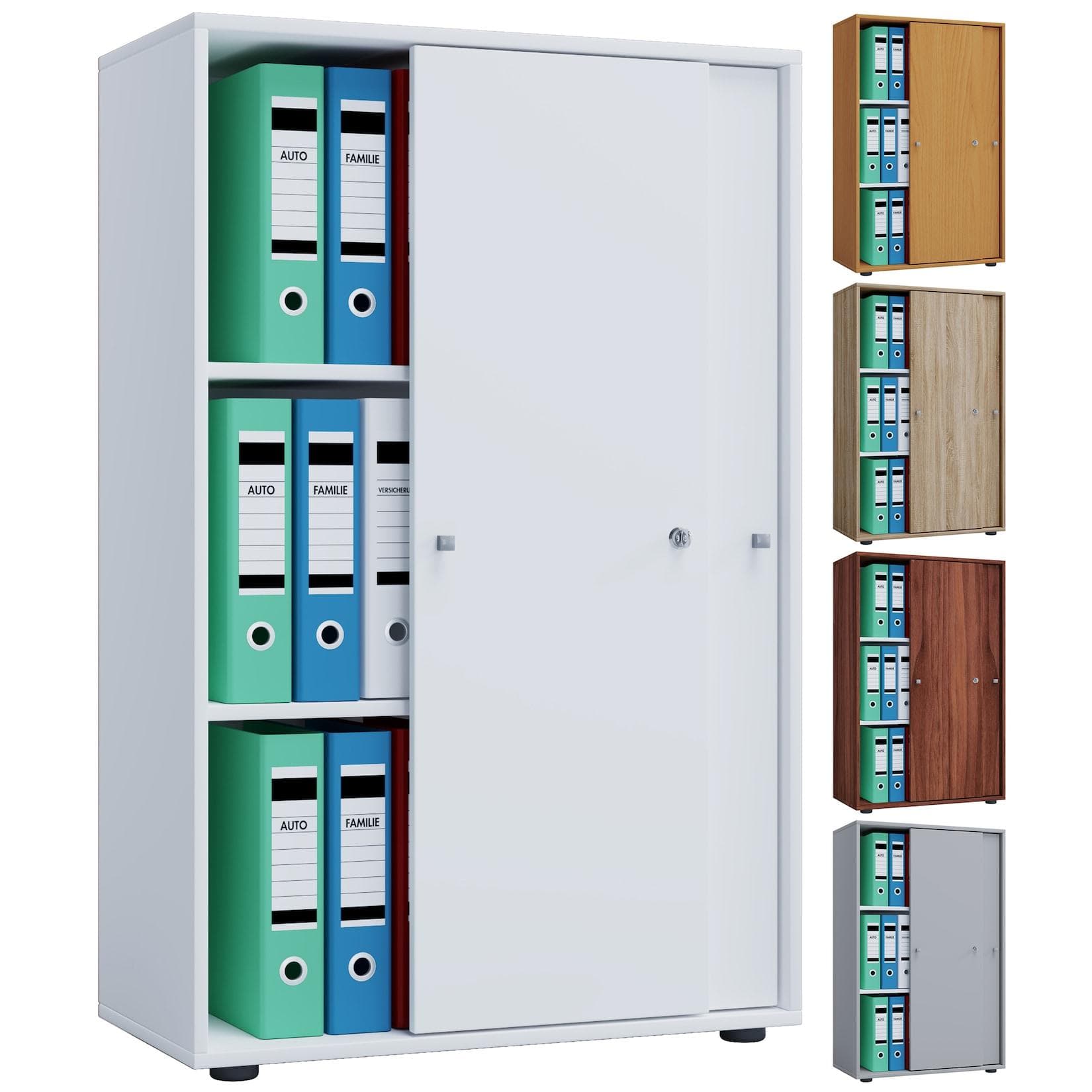 Aktenschrank mit Schiebetüren - 3-fach