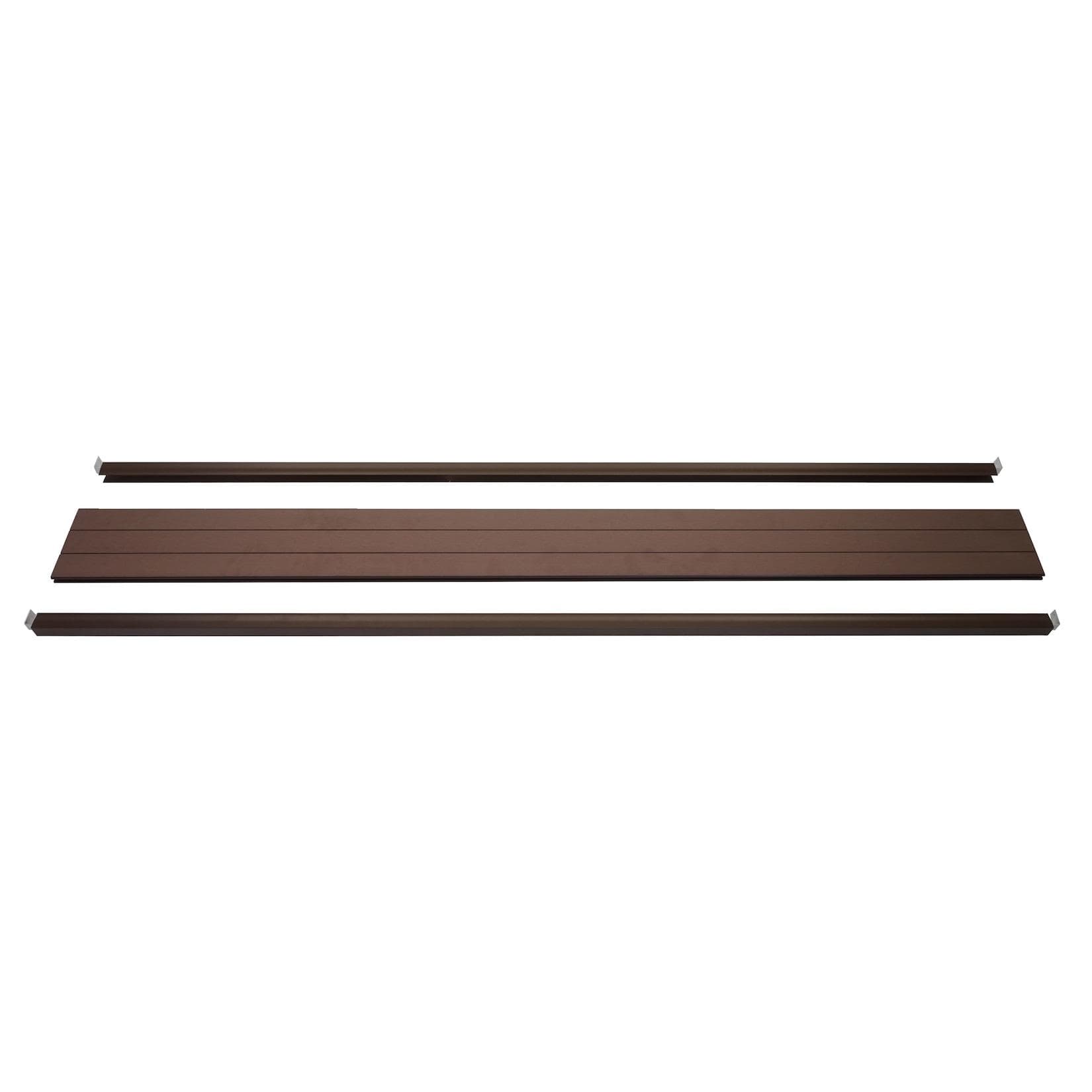MCW Abschluss-Set für WPC-Sichtschutz Savoie Windschutz WPC-Pfosten 180cm Braun