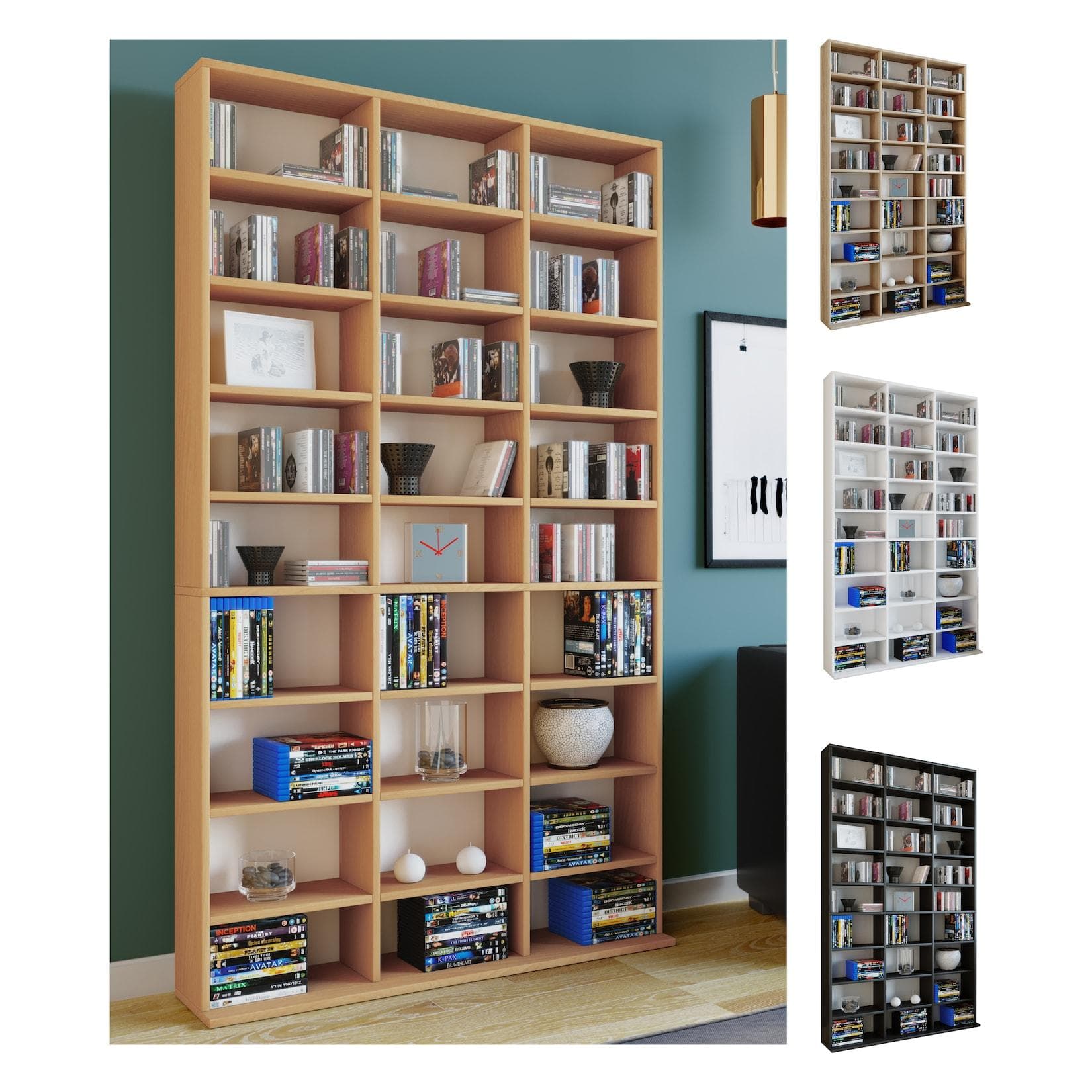 VCM Standregal Megosa XL Braun Holzwerkstoff CD DVD Bücherregal