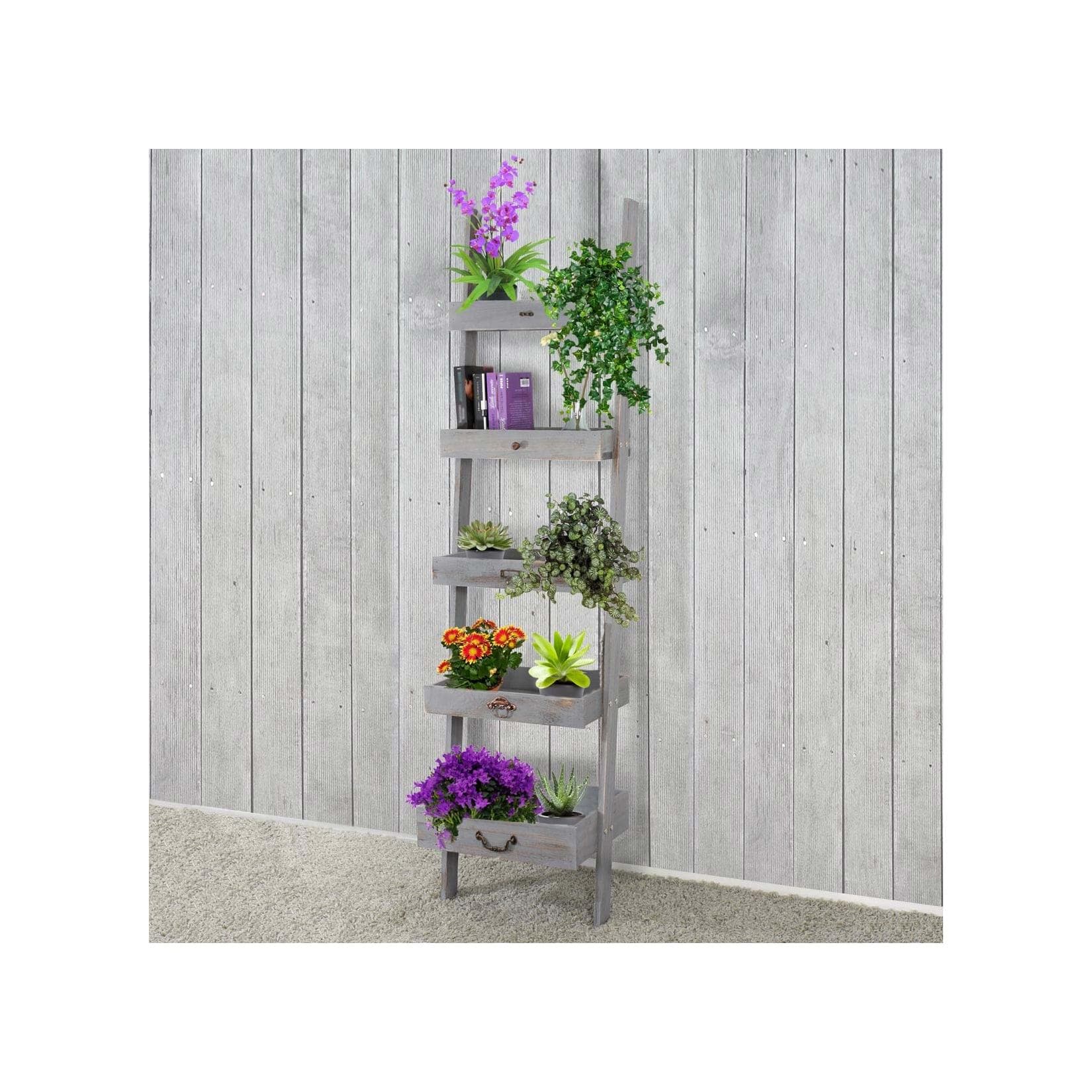 MCW Regal Standregal Grau Shabby-Look Vintage
