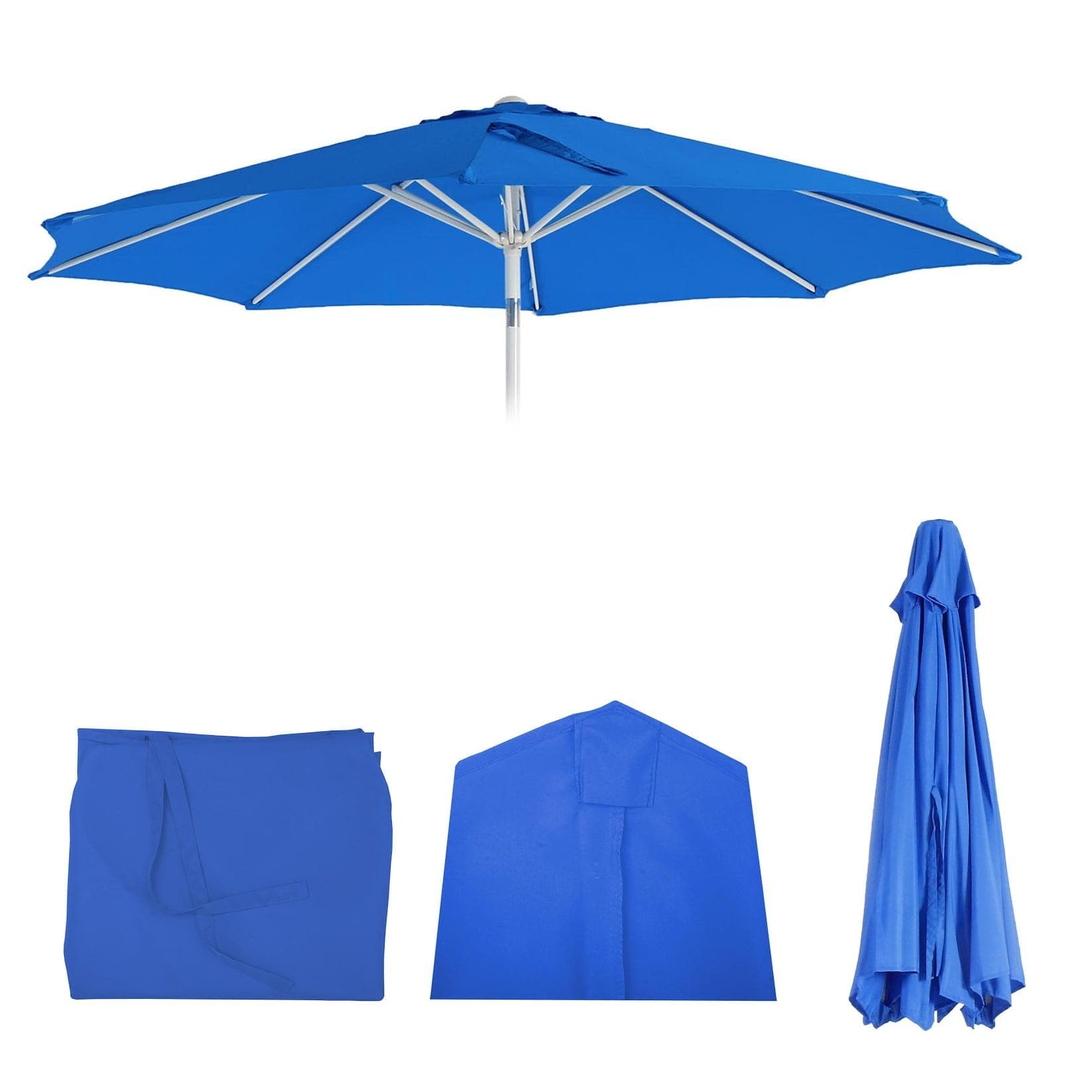 MCW Ersatz-Bezug für Sonnenschirm Asti Blau Ø 2,7m