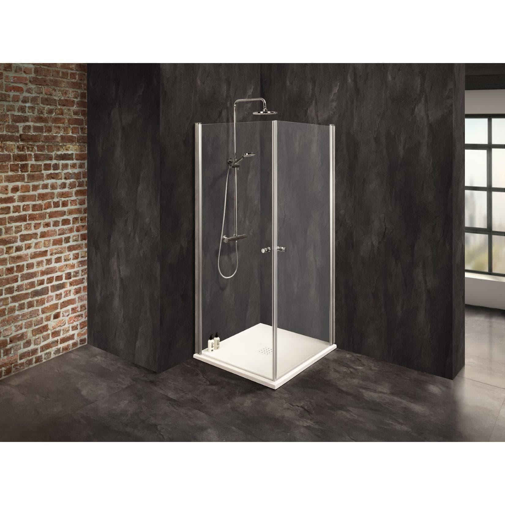 Duschkabine Dusbad Vital 2 Pendeltür Eckdusche links 800mm rechts 800mm