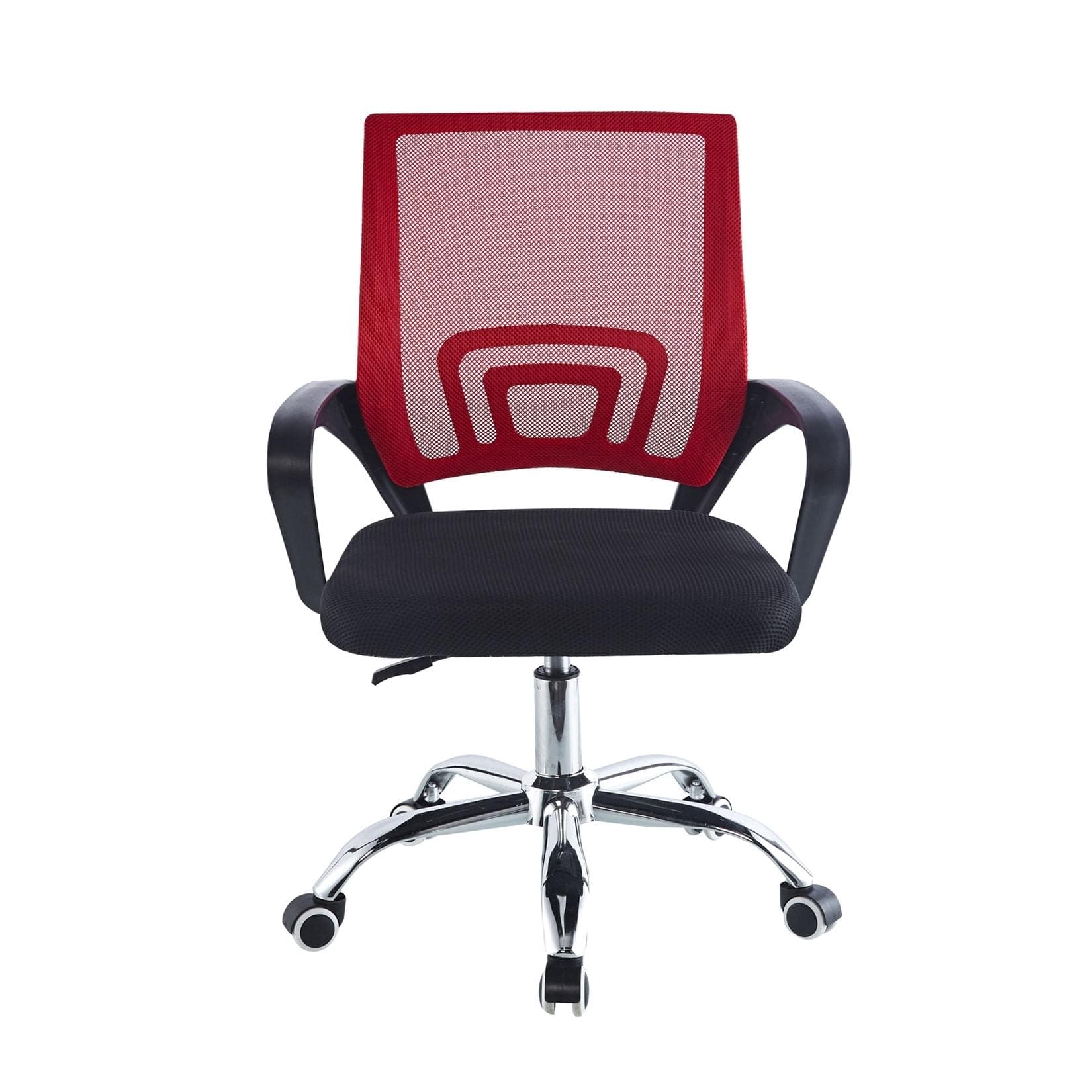 Höhenverstellbarer Drehstuhl mit Lordosenstütze für ergonomisches Sitzen