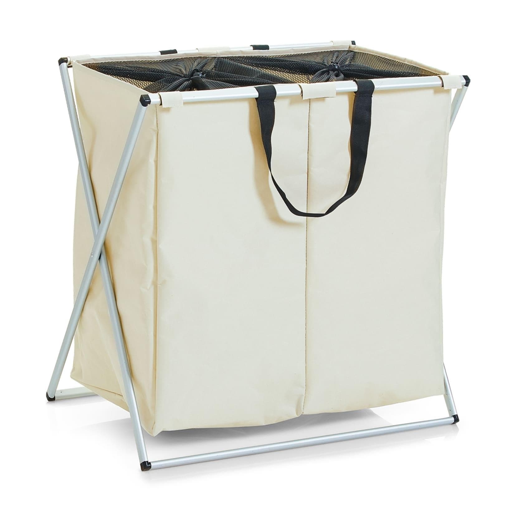 HTI-Living Wäschekorb mit 2 Fächern für perfekte Wäschetrennung