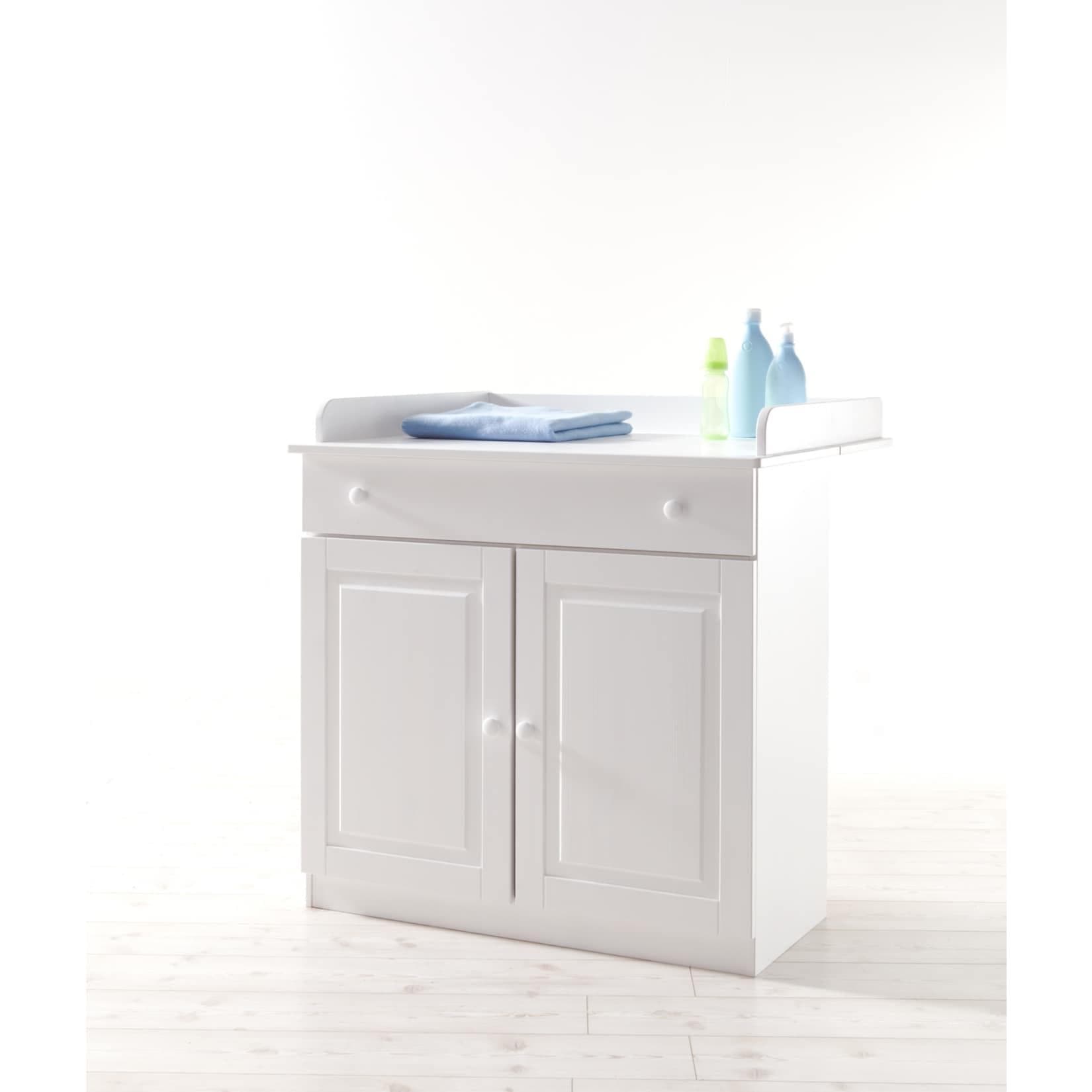 TICAA Moritz Wickelkommode Kiefer Weiß - Sicher & Stylisch