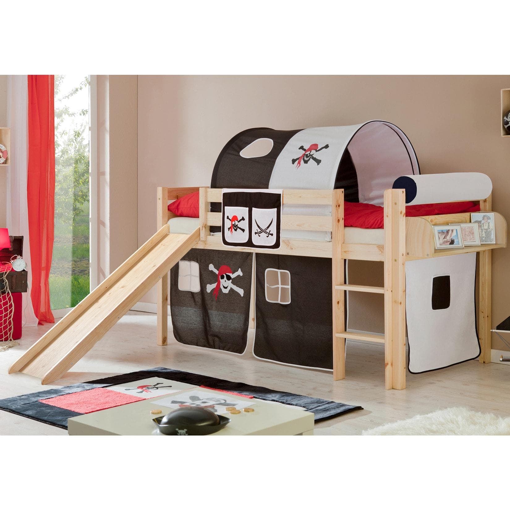 Rutschbett aus Kiefer für Kinderzimmer