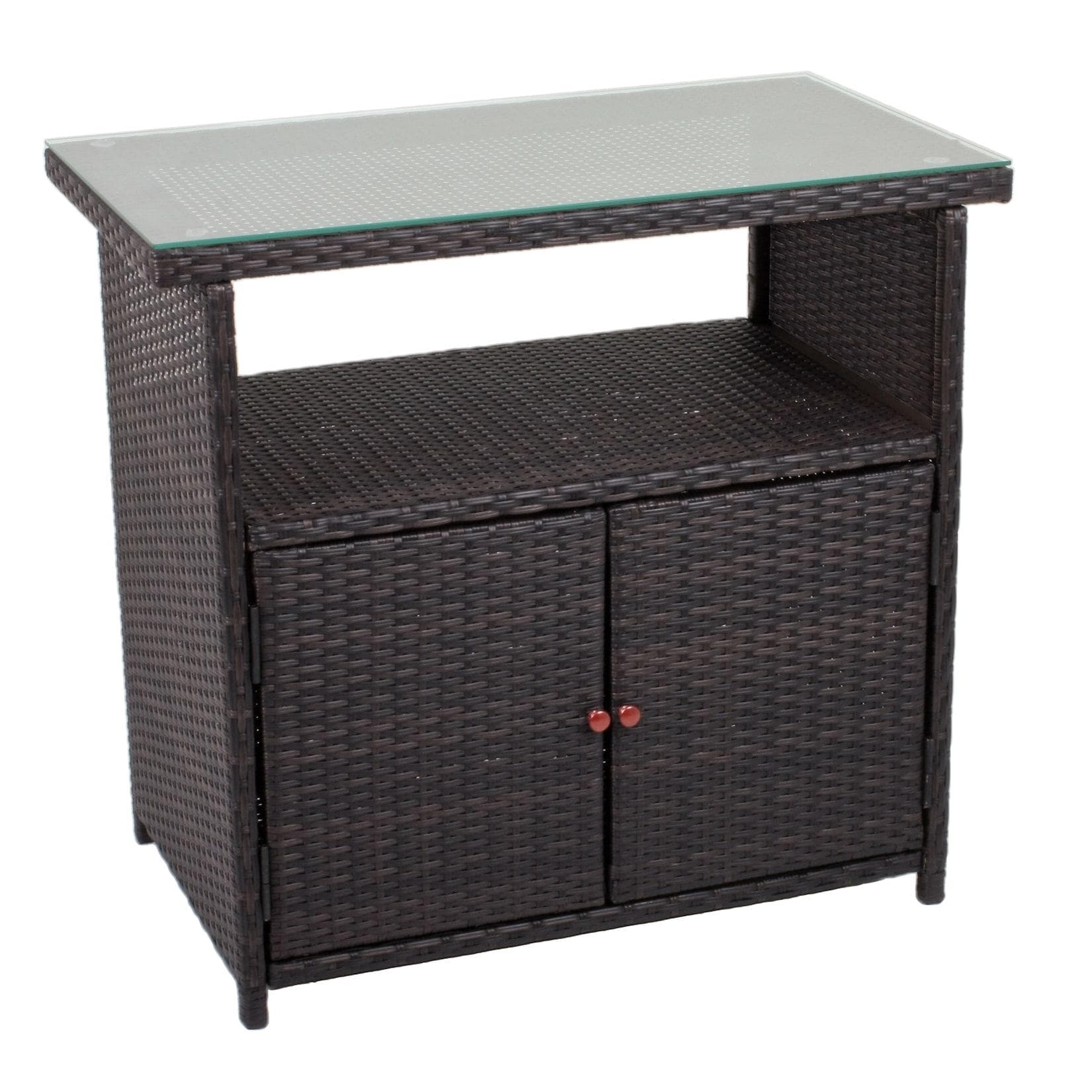 Garden Pleasure Sideboard PADUA Braun Glas Aluminium