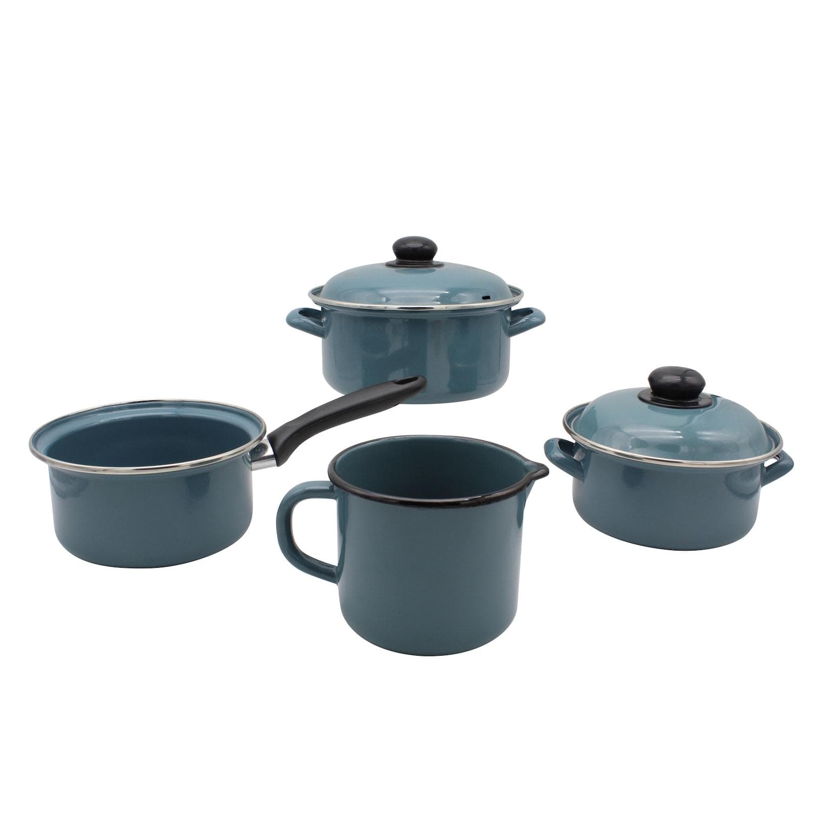 Karl Krüger Emaille-Topfset 4-tlg. Petrol