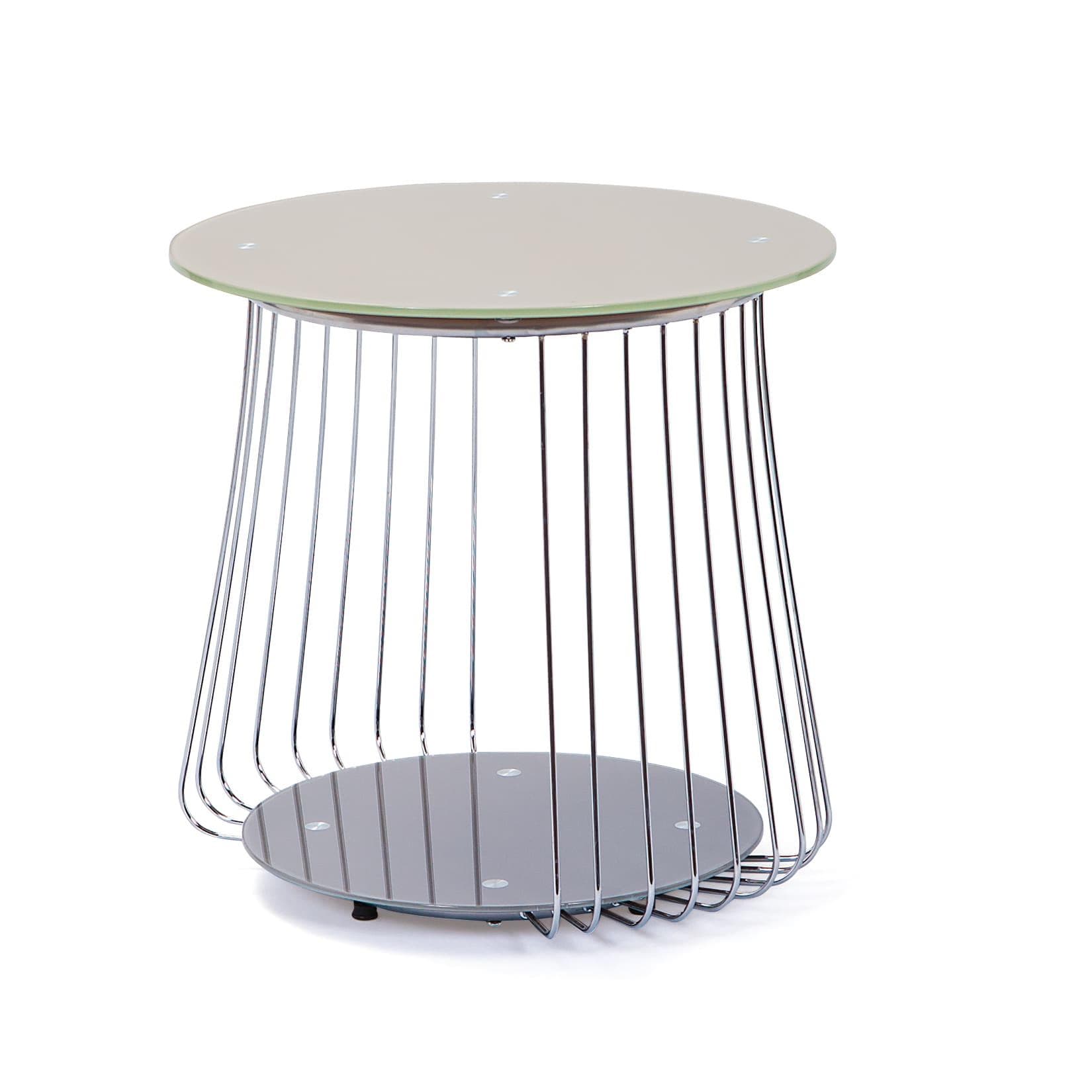 Moderner Couchtisch mit Sicherheitsglasplatte und elegantem Metallgestell