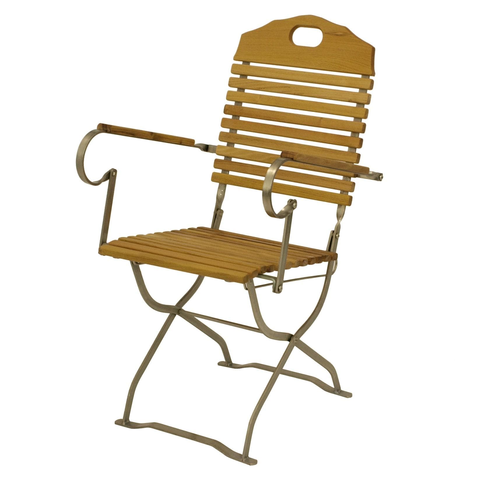 DEGAMO Garten-Essgruppe Bad Tölz - Klappbar, Flachstahl, Robinienholz