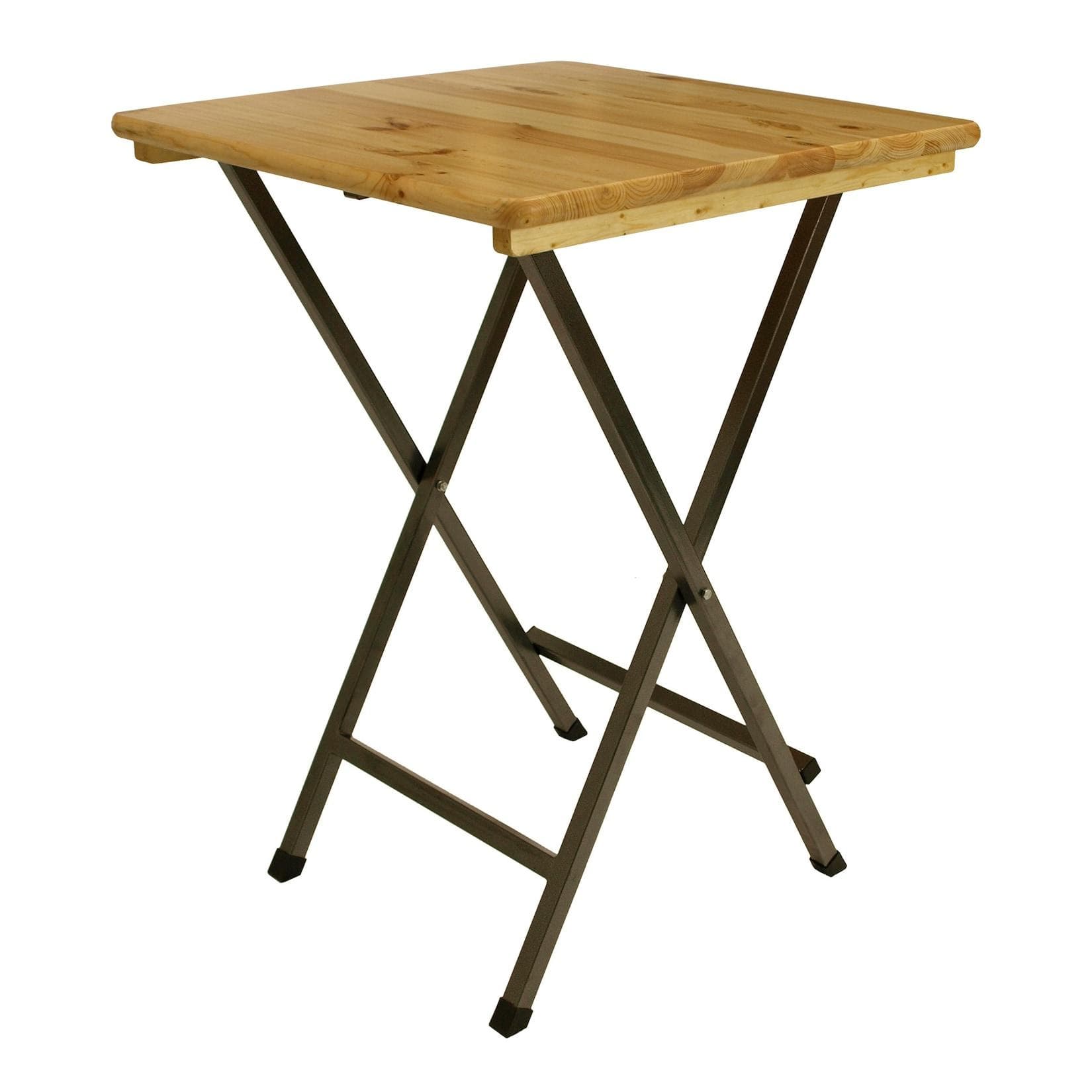 Klappbarer Stehtisch mit Kiefer Tischplatte 78x78cm