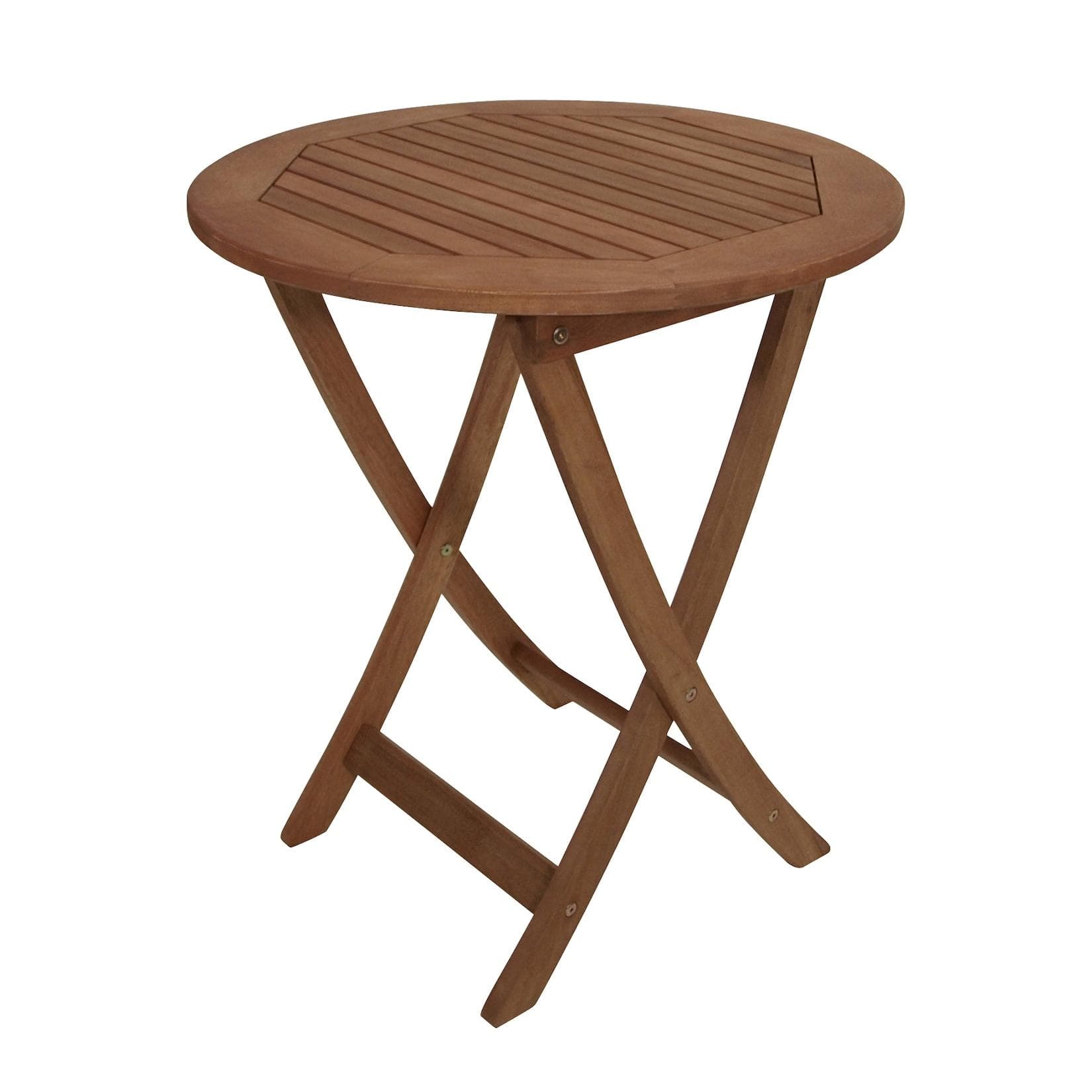 DEGAMO Klapptisch RIO 65cm rund Eukalyptus geölt
