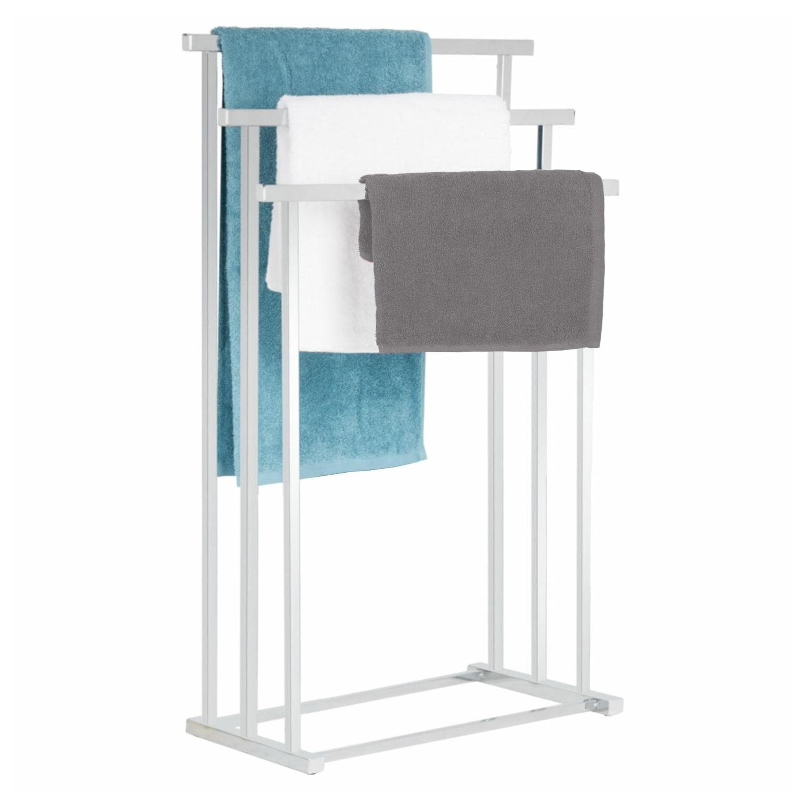 Idimex Handtuchständer Mattia Chrom – Moderner Handtuchhalter mit 3 Stangen
