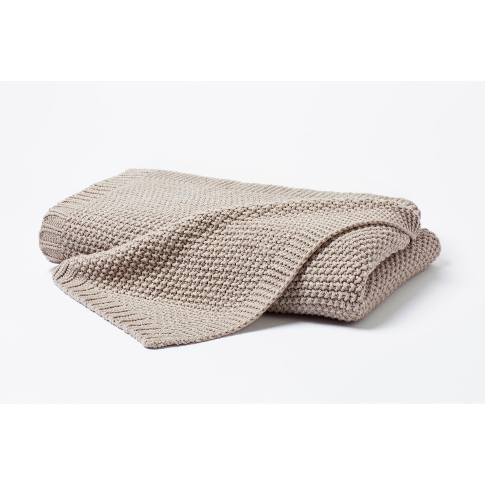 Wohndecke PRIMERA Strick Beige Natur Polyacryl Kuscheldecke