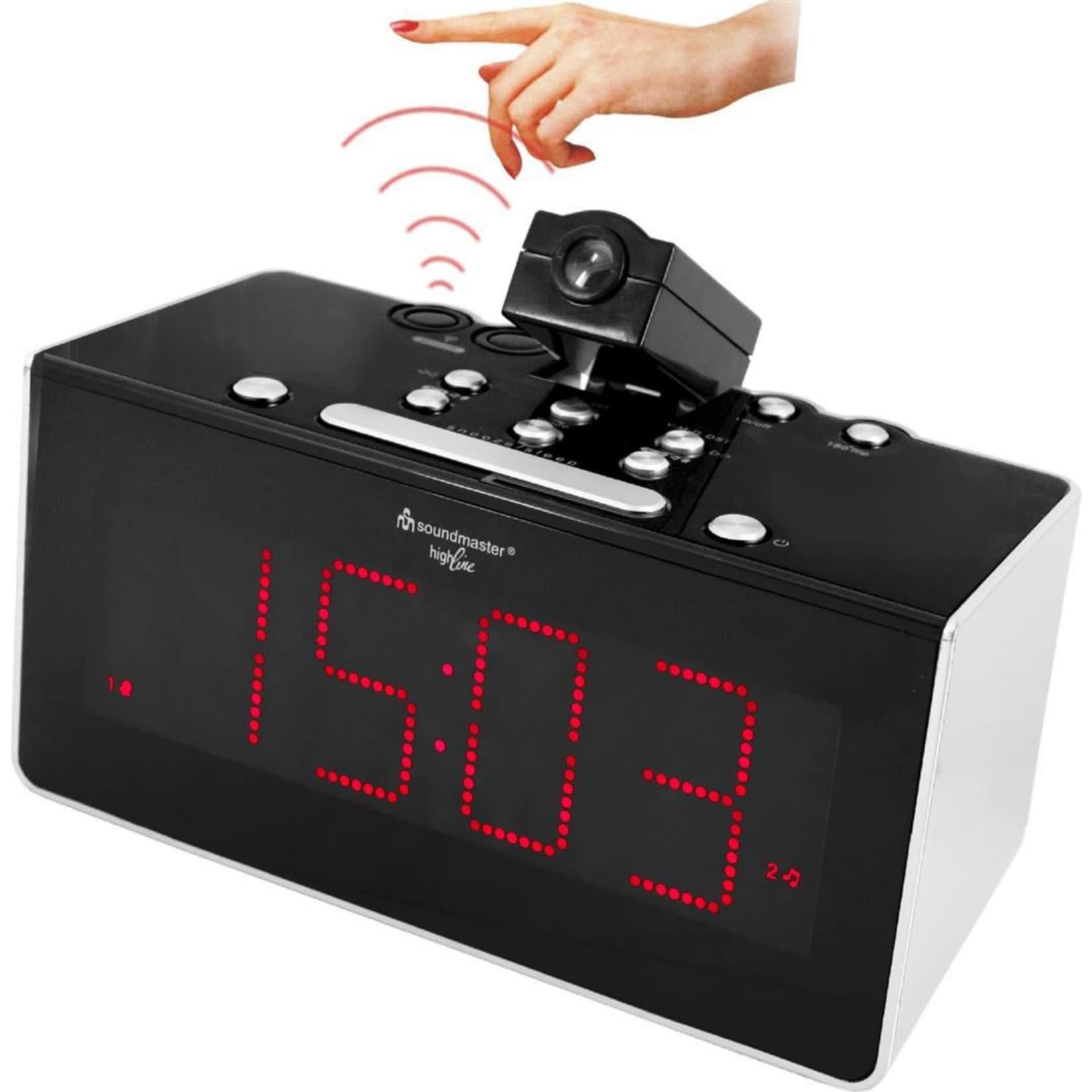 Soundmaster FUR6005 Funkuhrenradio mit Projektion & IR-Sensor