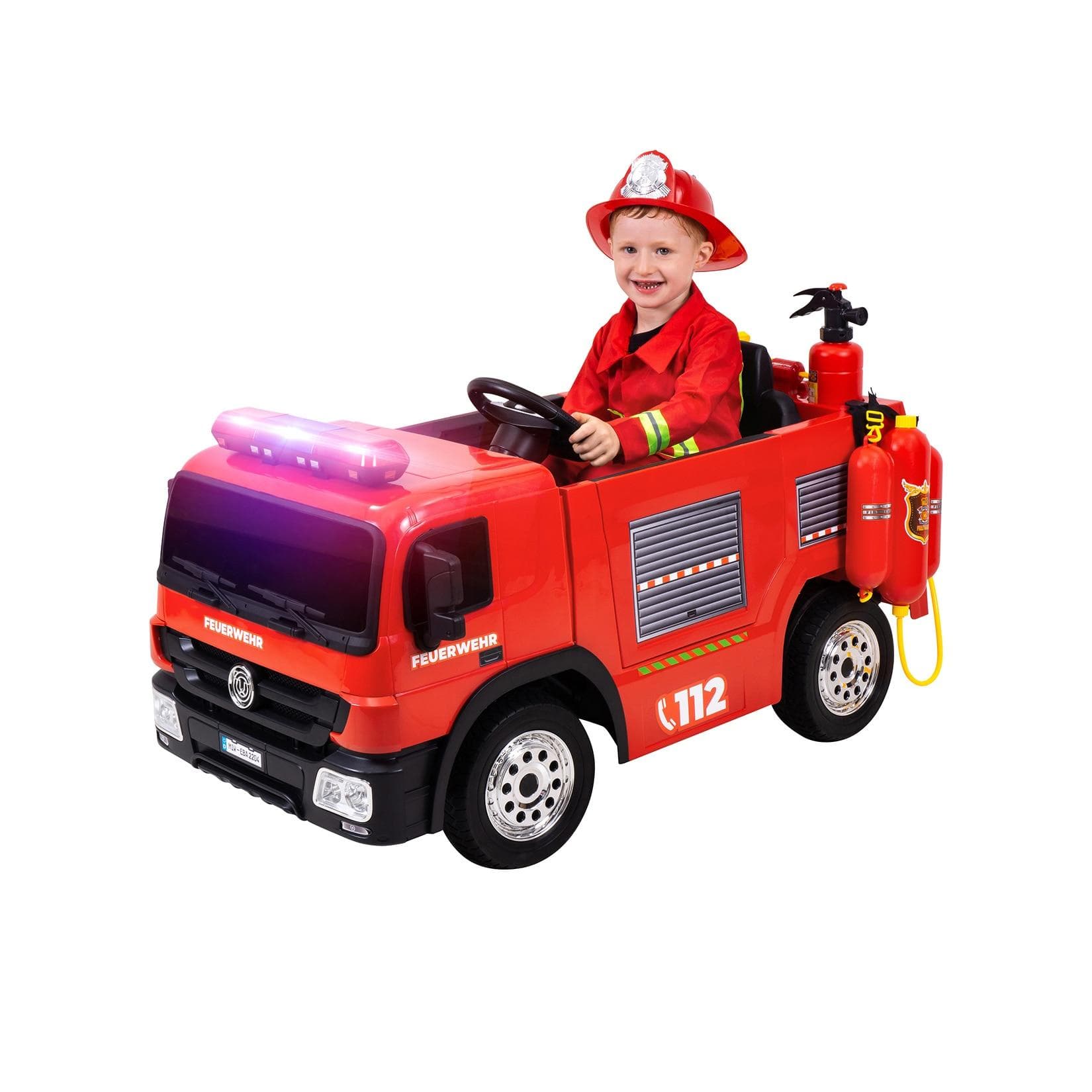 Actionbikes Motors Kinder-Elektro-Feuerwehrauto SX1818 mit Sirene