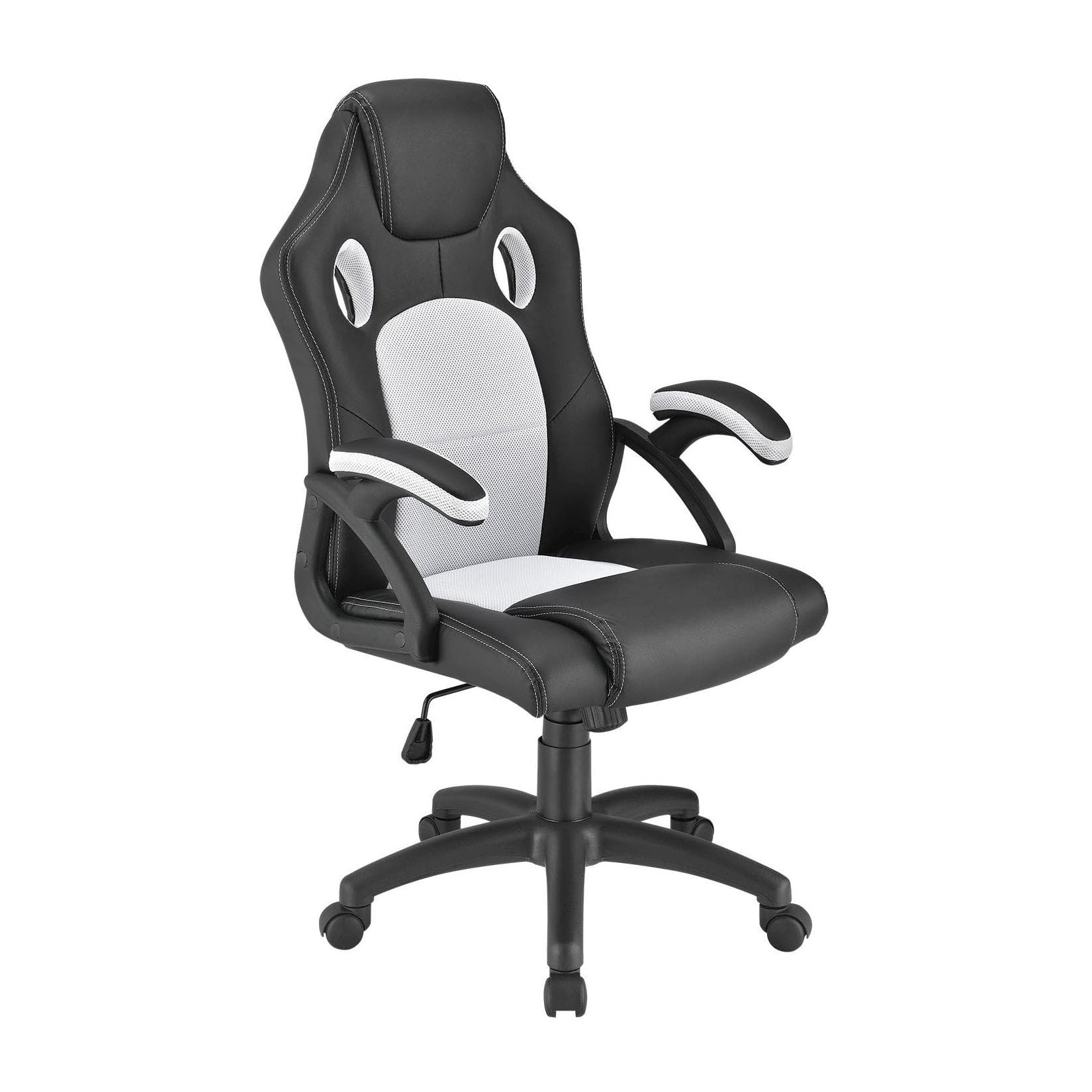 Juskys Racing Schreibtischstuhl Montreal Ergonomisch Weiß