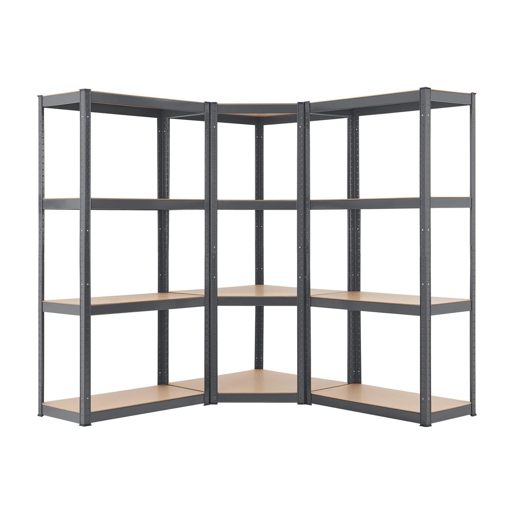 Juskys Schwerlastregal Set - Grau, Metall, Flexibel Aufbaubar