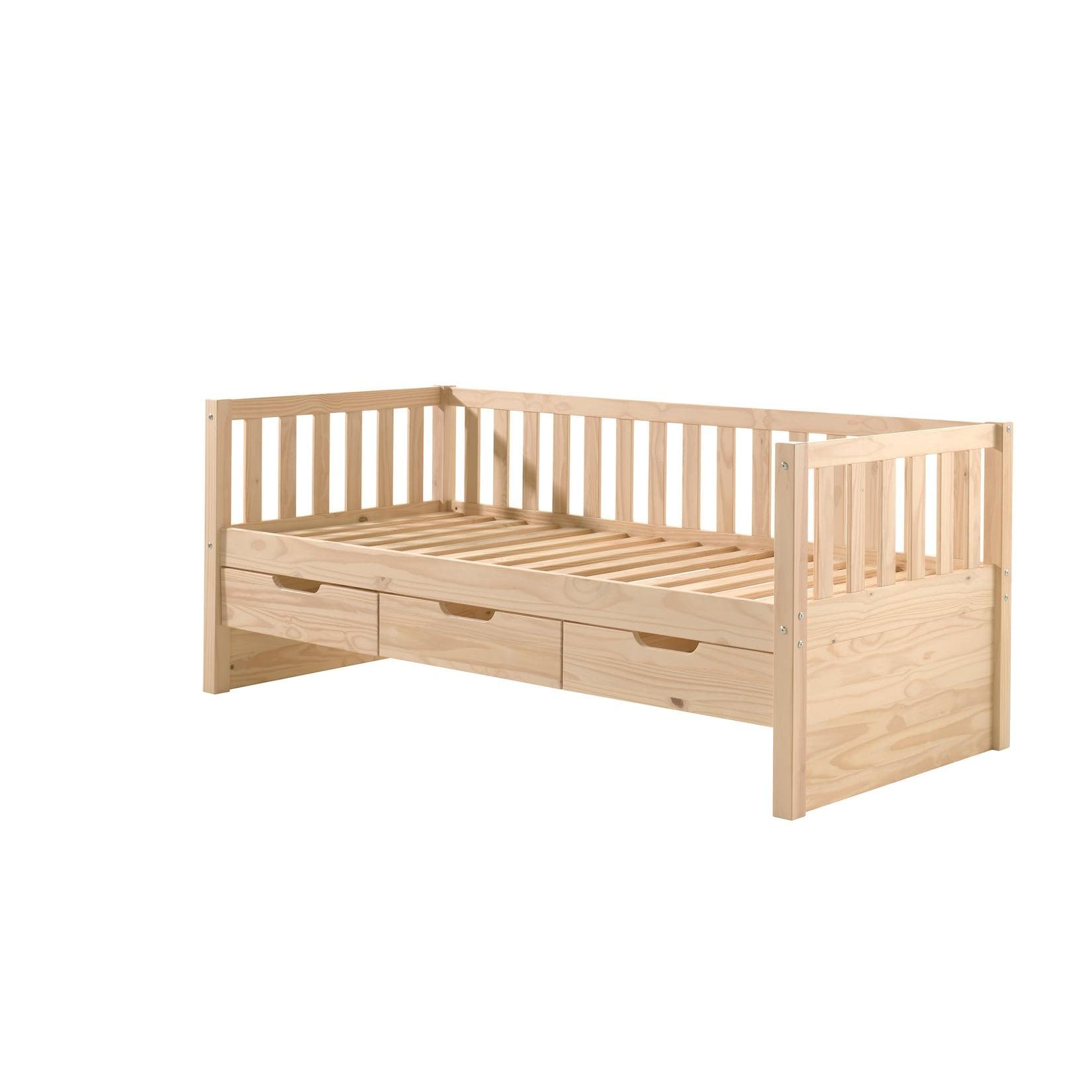 VIPACK Kojenbett Fritz mit 3 Schubladen Kiefer massiv Milky Pine