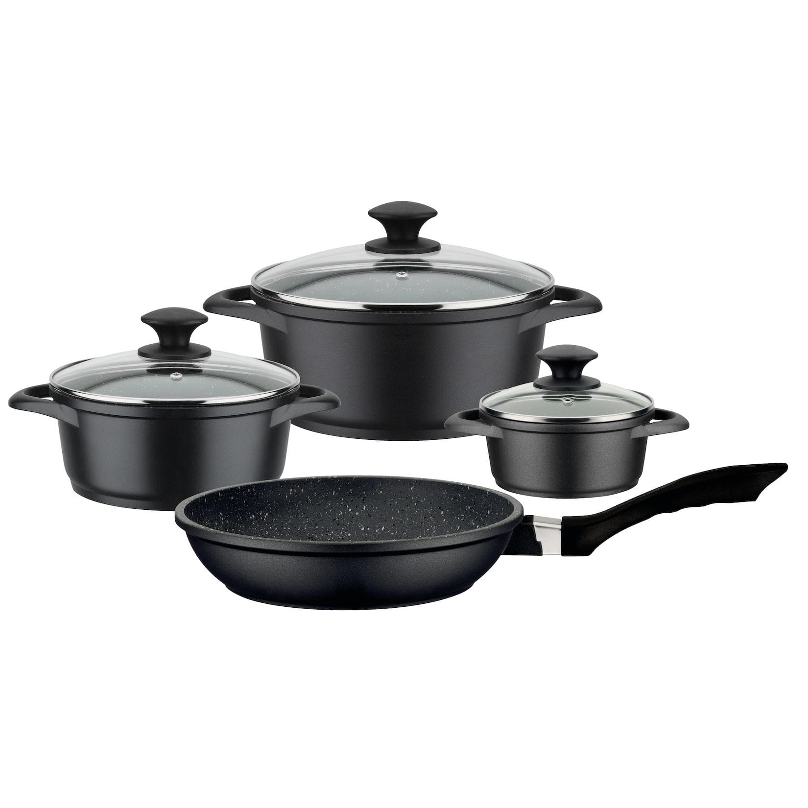 GSW Topf-Set Gourmet Granit Schwarz Induktion