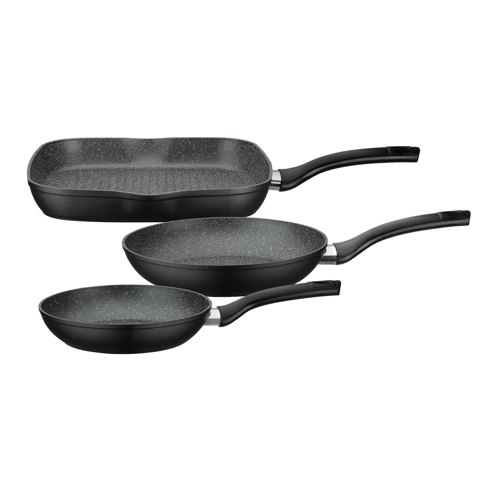GSW Pfannen-Set Gourmet Granit 3-tlg. Aluminium Antihaft