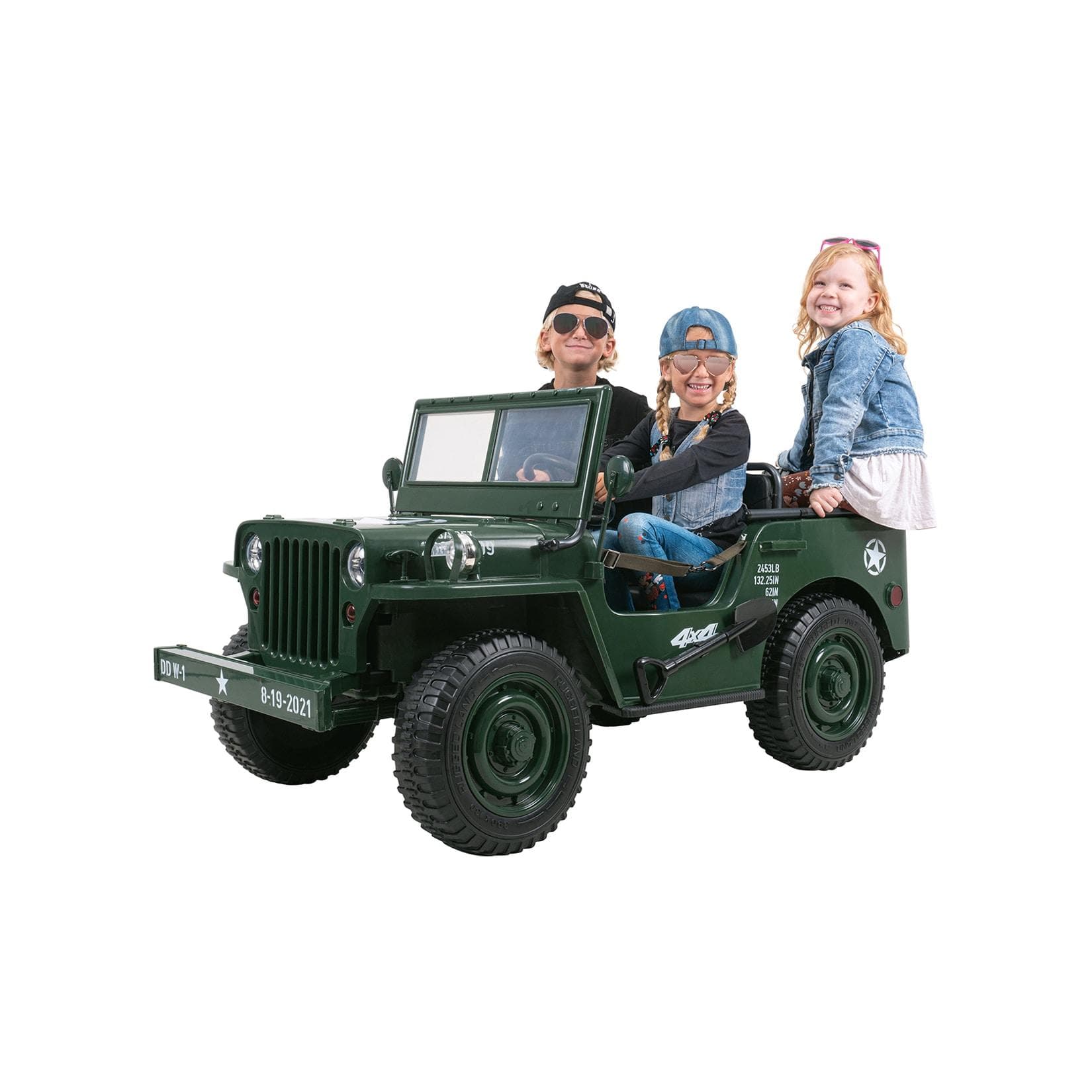 Jeep Willys Kinder-Elektroauto 3 Sitze 4x4 Allrad