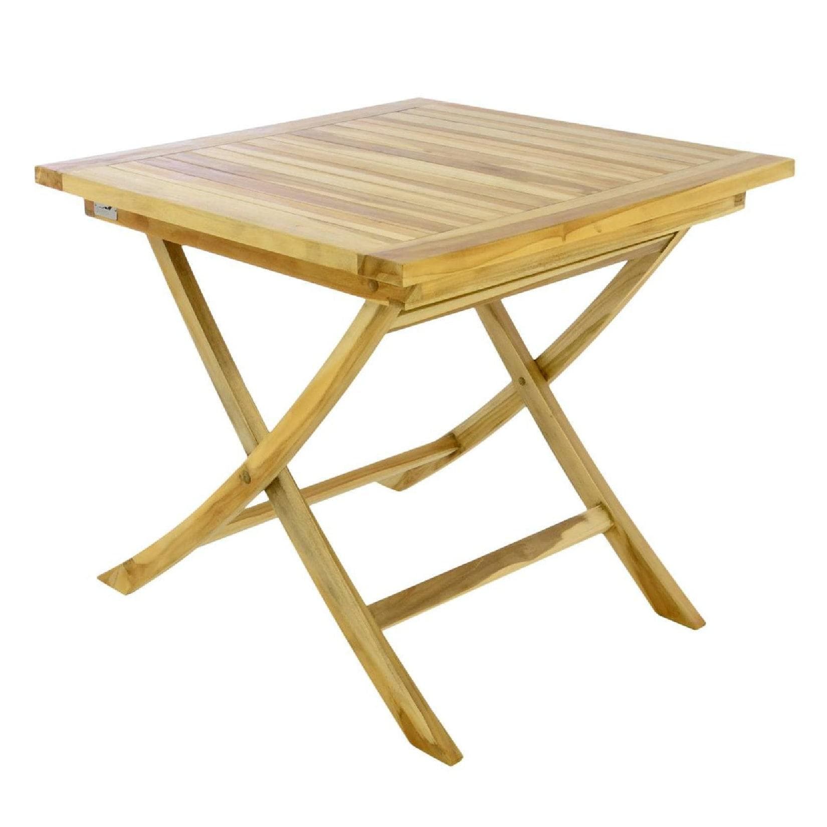 VCM Klapptisch 80x80 cm Teakholz Gartentisch klappbar