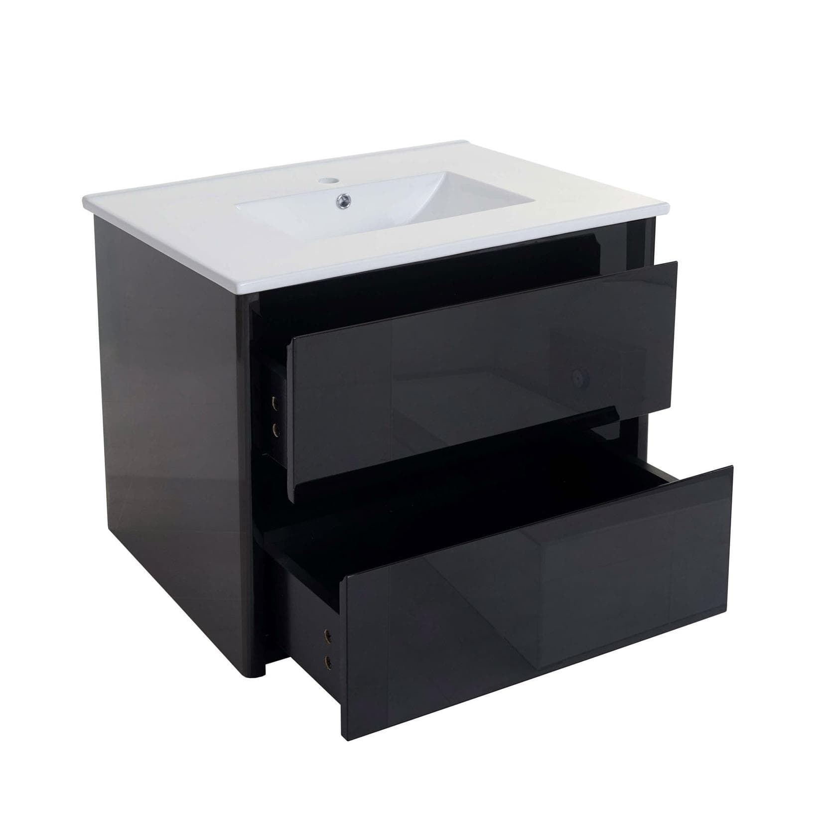 MCW Waschbecken + Unterschrank MCW-B19 50x80 cm Schwarz