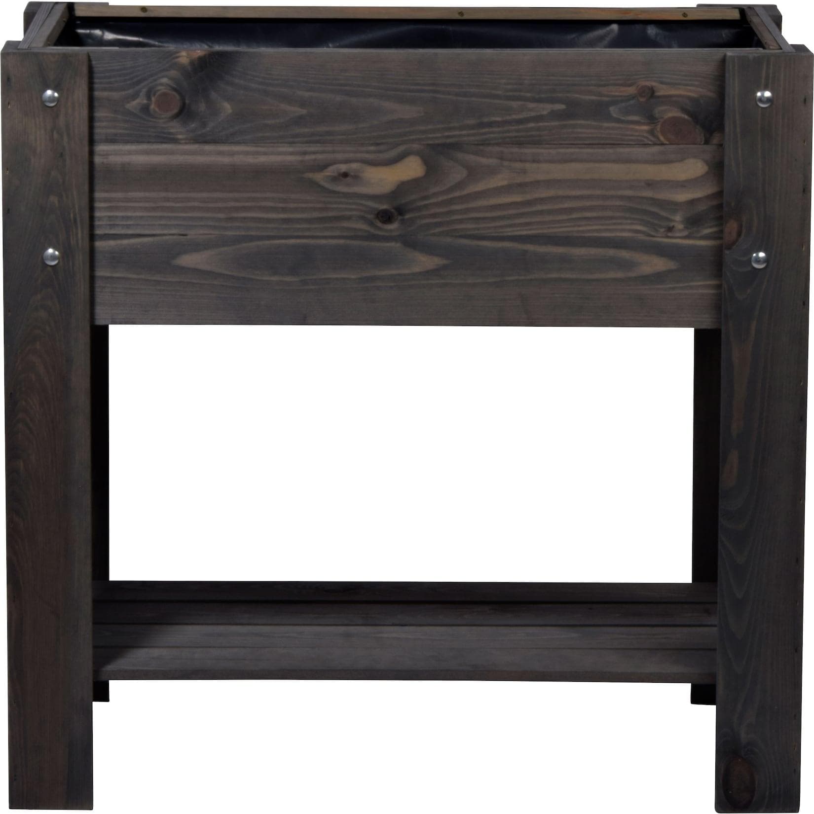 Urbanes Hochbeet aus Holz in Anthrazit