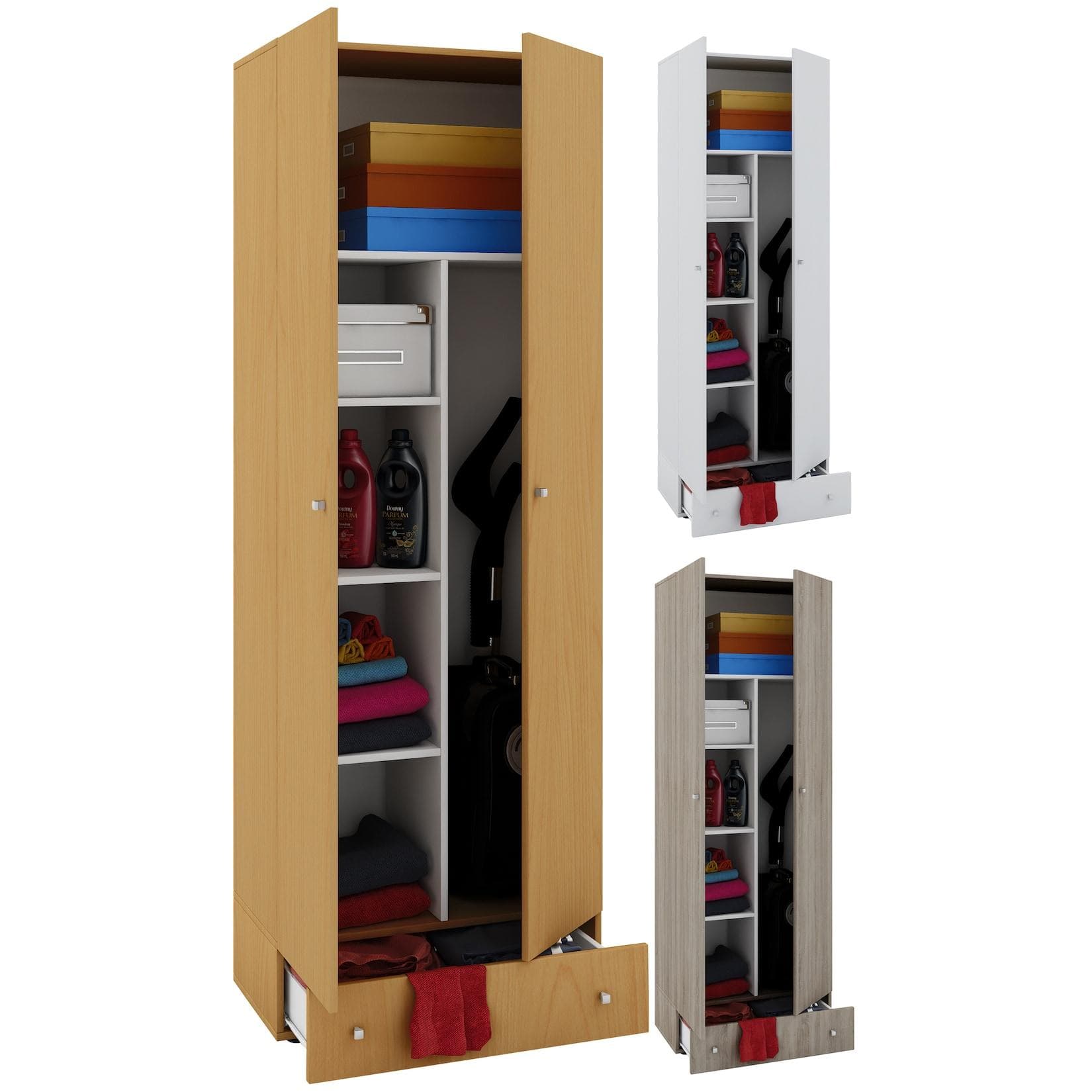 VCM Mehrzweckschrank Vandol S Buche Holz