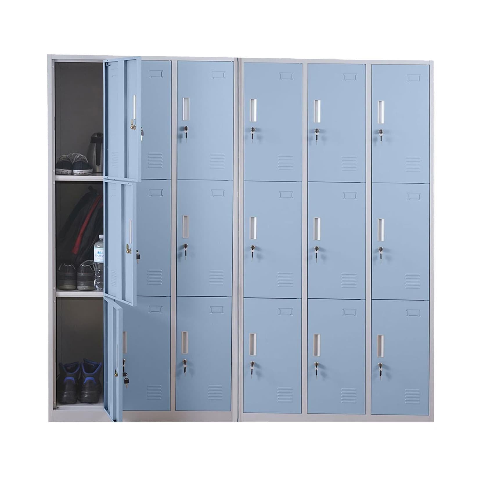 MCW Mehrzweckschrank Preston T829-18 Metallschrank mit Drehriegelschloss und Lüftungsschlitzen