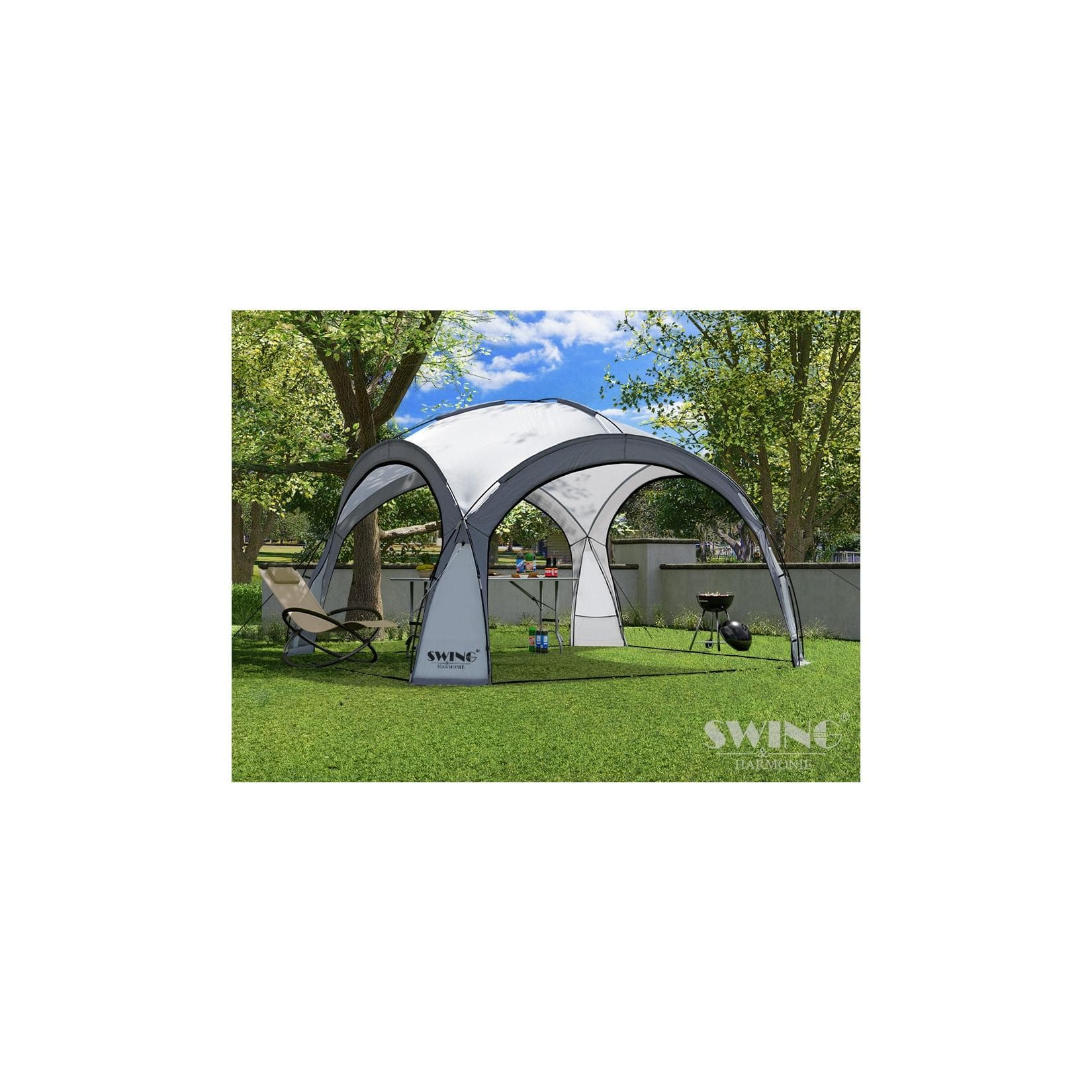 Swing&Harmonie LED Event Pavillon 3,6x3,6m mit Solarmodul