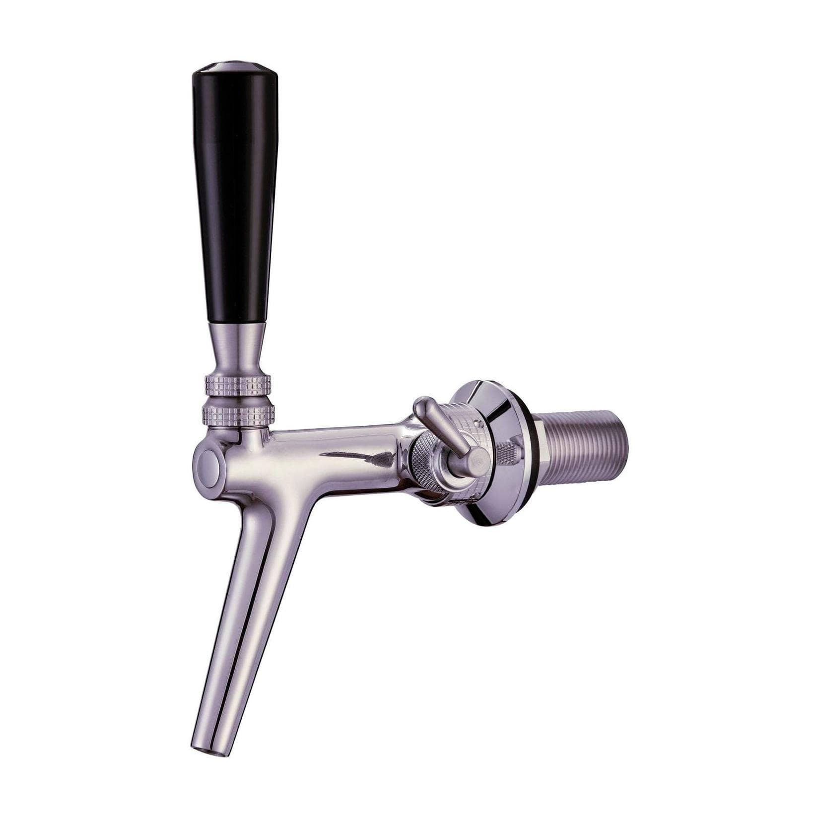 Zapfhahn Kompensatorhahn Bierzapfhahn Schankhahn aus Chromnickelstahl mit Edelstahl Kompensator Poliert 55 mm