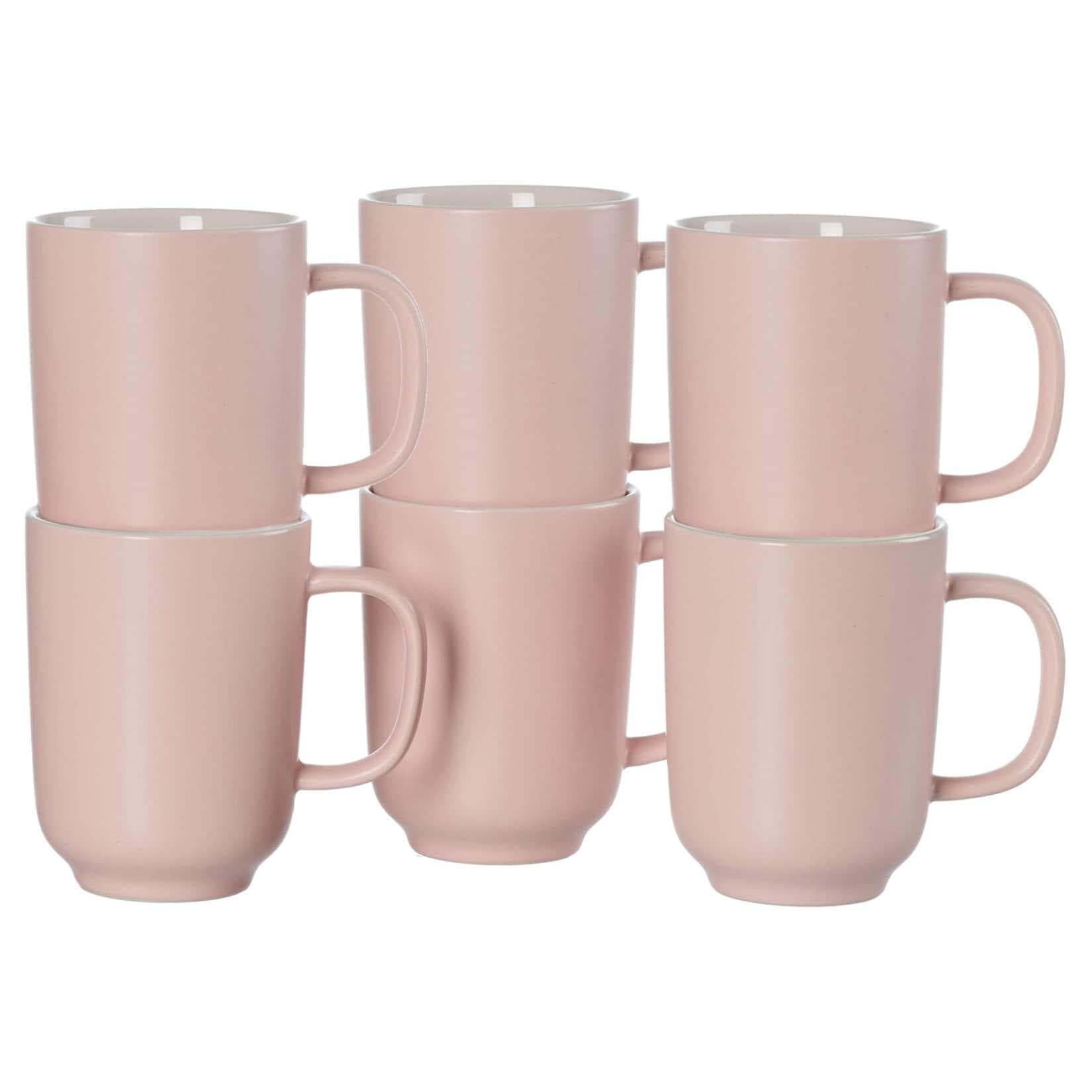 Ritzenhoff & Breker Jasper Kaffeebecher 285 ml 6er Set rosa Keramik