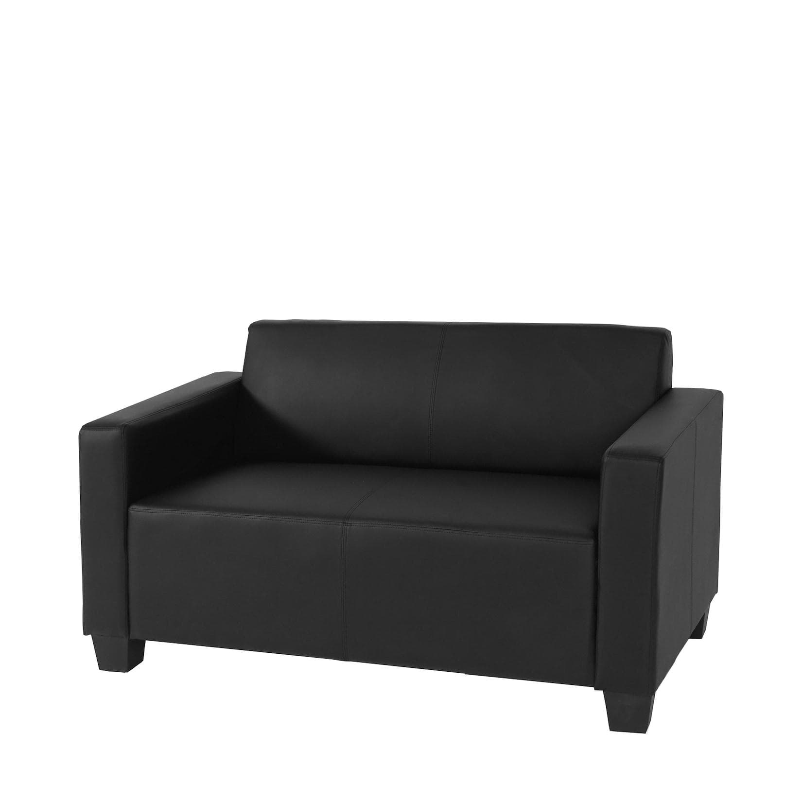 MCW 2er Sofa Couch Moncalieri Loungesofa Kunstleder Schwarz