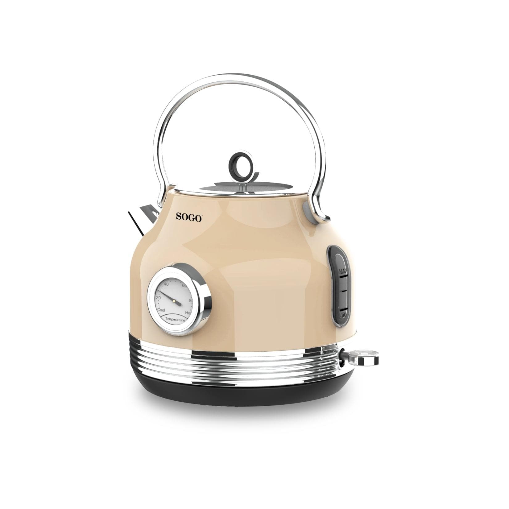 SOGO RETRO Serie Wasserkocher Beige 1,8 L Kapazität