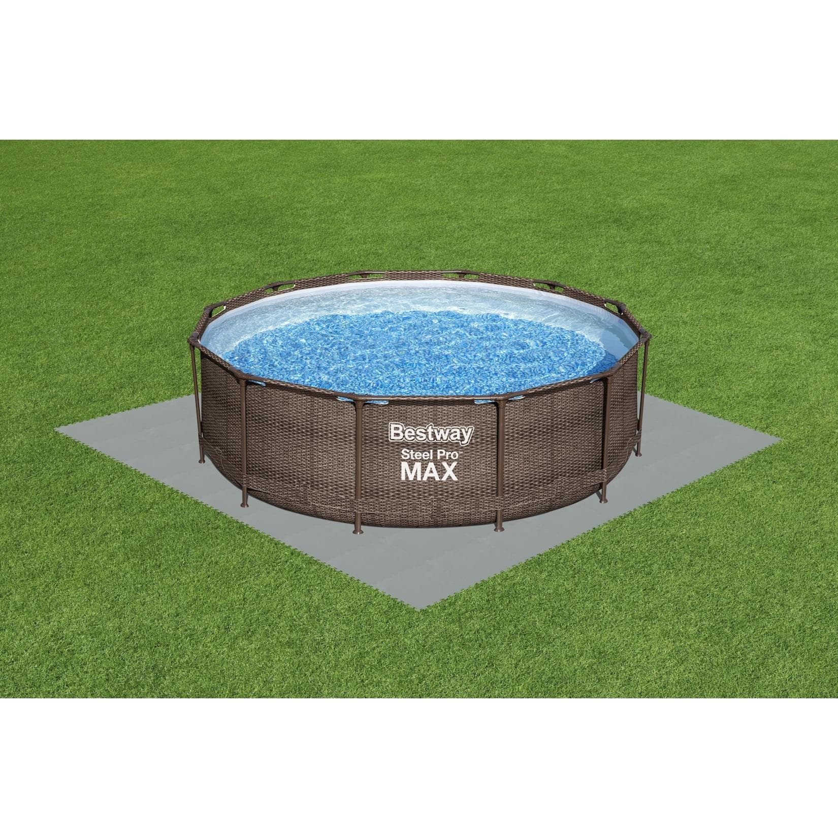 Bestway® Flowclear™ Pool-Bodenschutzfliesen Set 9 Stück 50 x 50 cm Grau