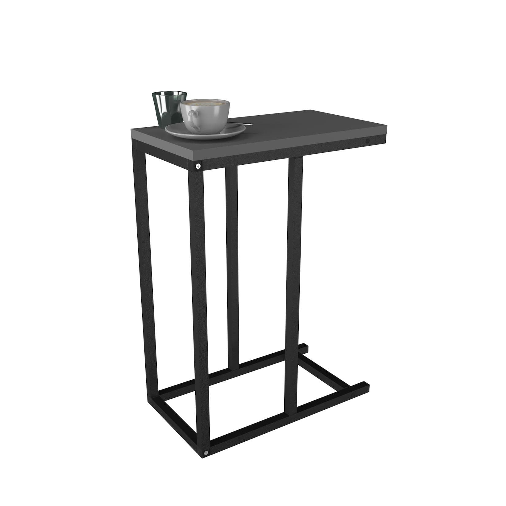 VCM Beistelltisch Insasi S Anthrazit Industrie Style Holz