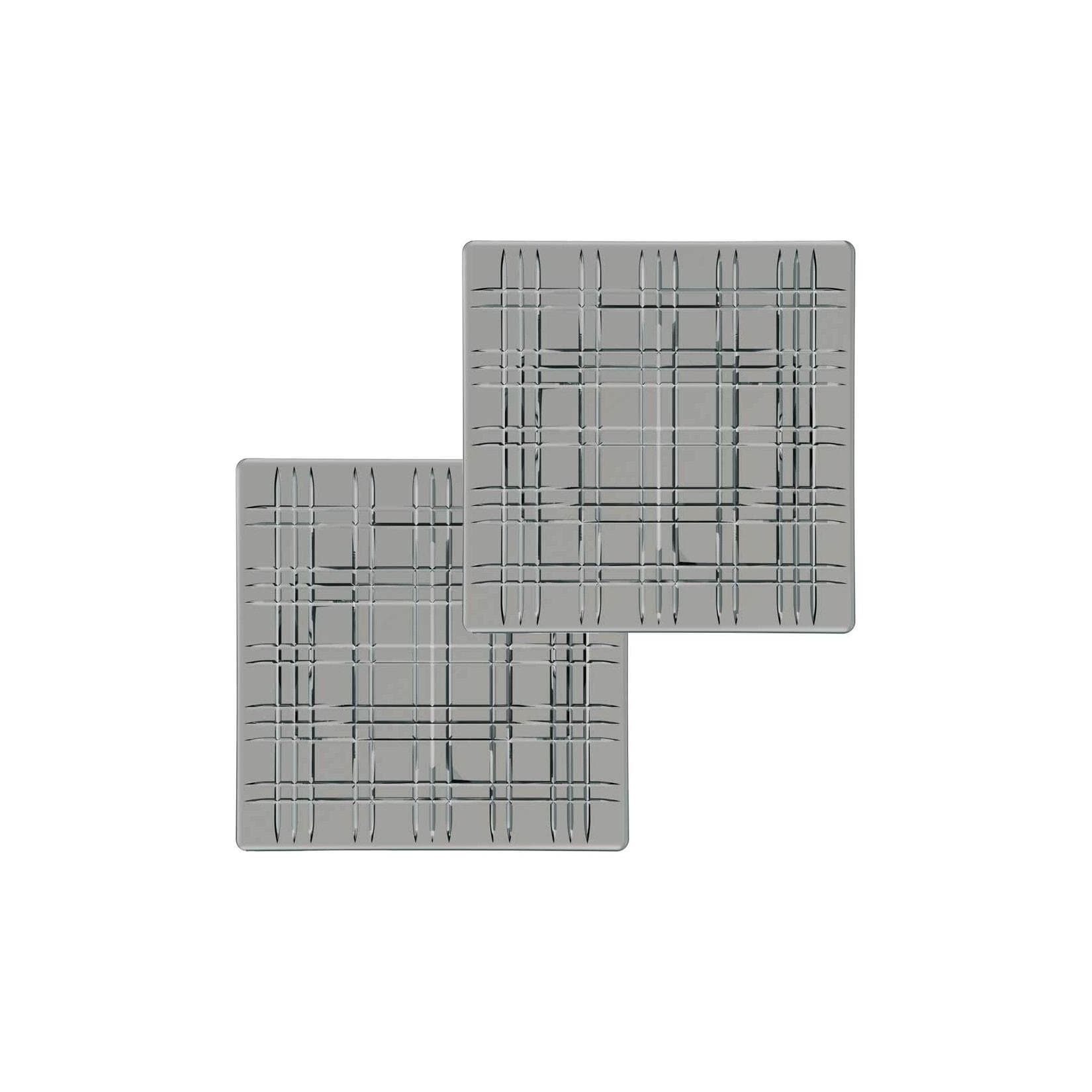 Nachtmann Square Servierplatte 21x21 cm 2er Set Smoke Grau