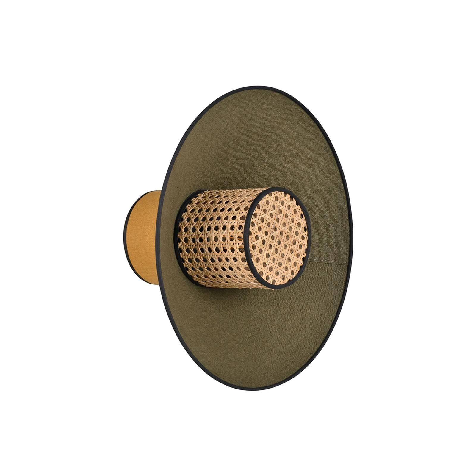 MARKET SET Singapour Wandleuchte Khaki/Curry Rattan