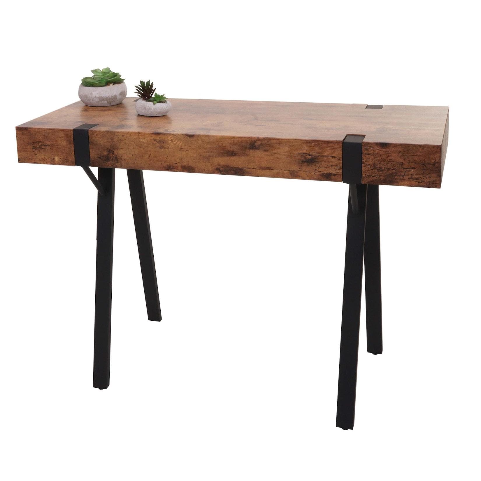 MCW Konsolentisch Metall Dunkel Wildeiche Vielseitig