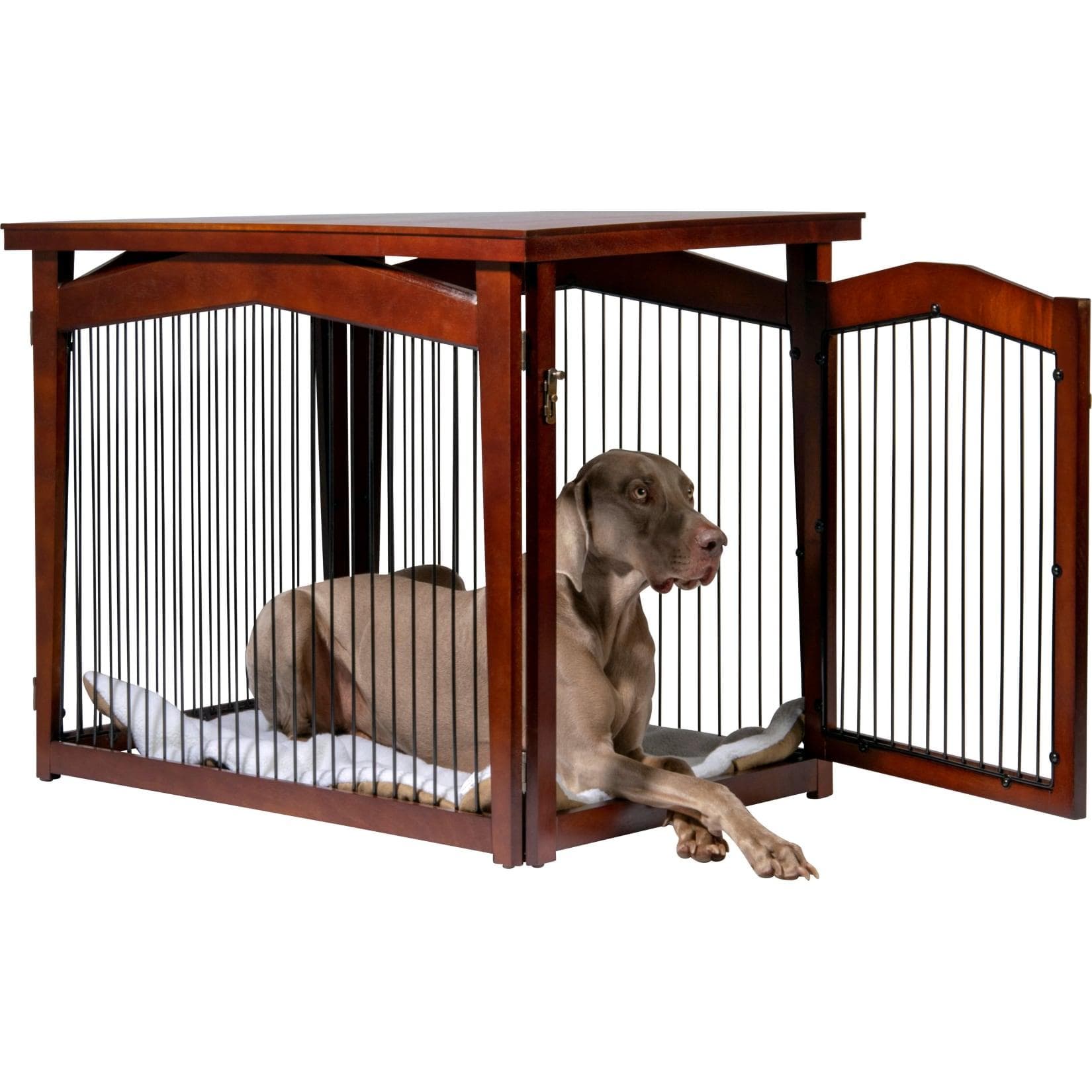 Dobar Multifunktions-Haustierkäfig mit Tischoberfläche dunkelbraun