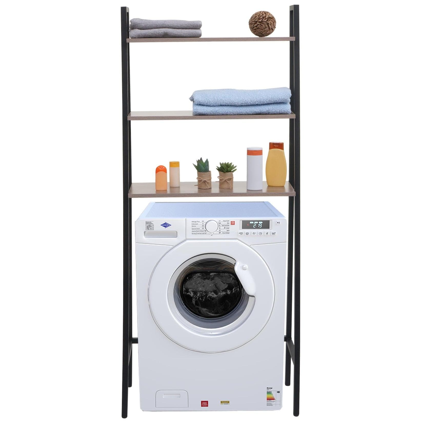 MCW Standregal MCW-K82 Industrial Metall Holz Grau-Braun