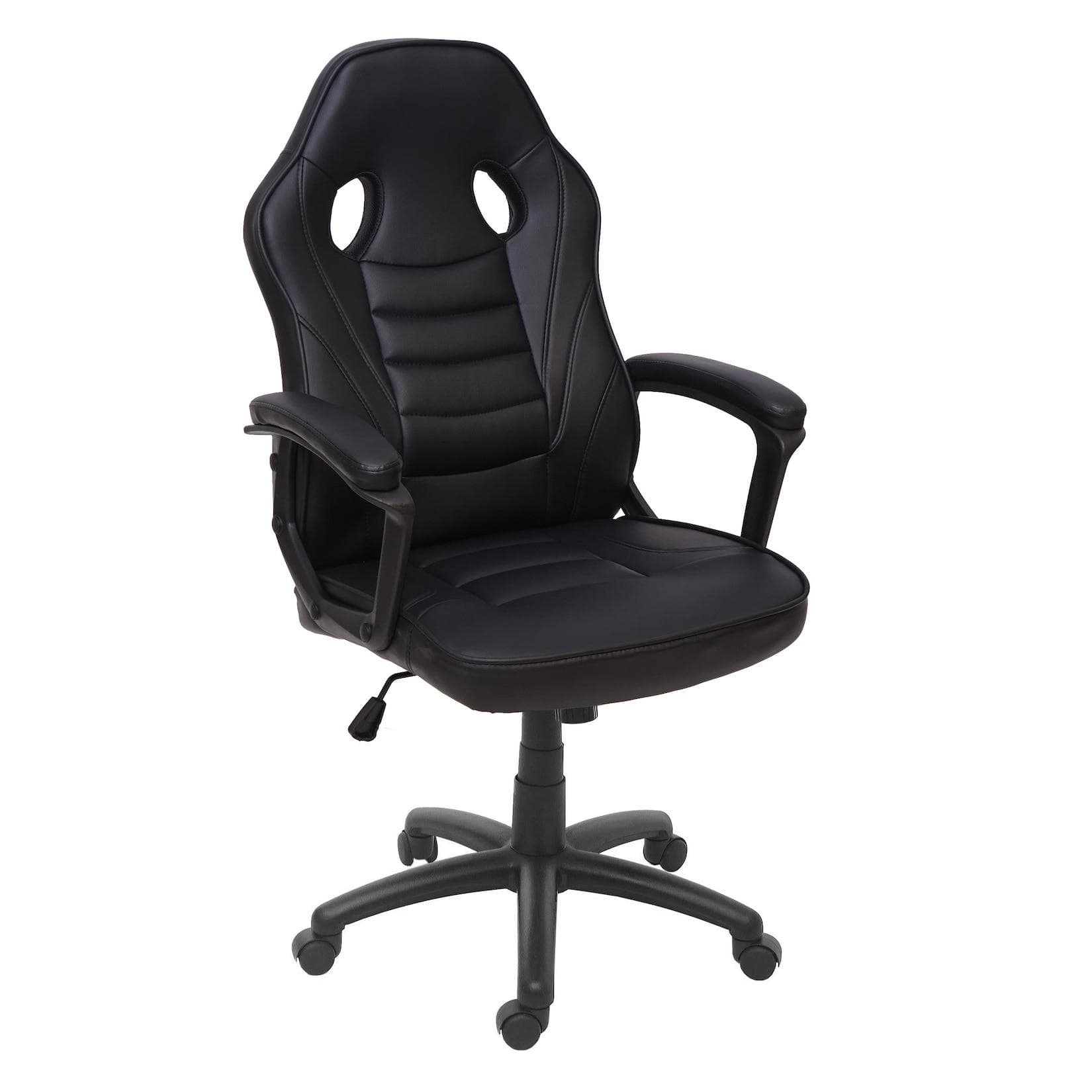 Bürostuhl MCW-F59 Gaming-Chair Schwarz Kunstleder Höhenverstellbar